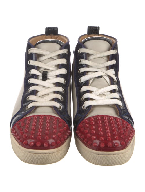 Louis Vuitton Leather Colorblock Pattern Sneakers
