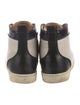 Louis Vuitton Leather Colorblock Pattern Sneakers