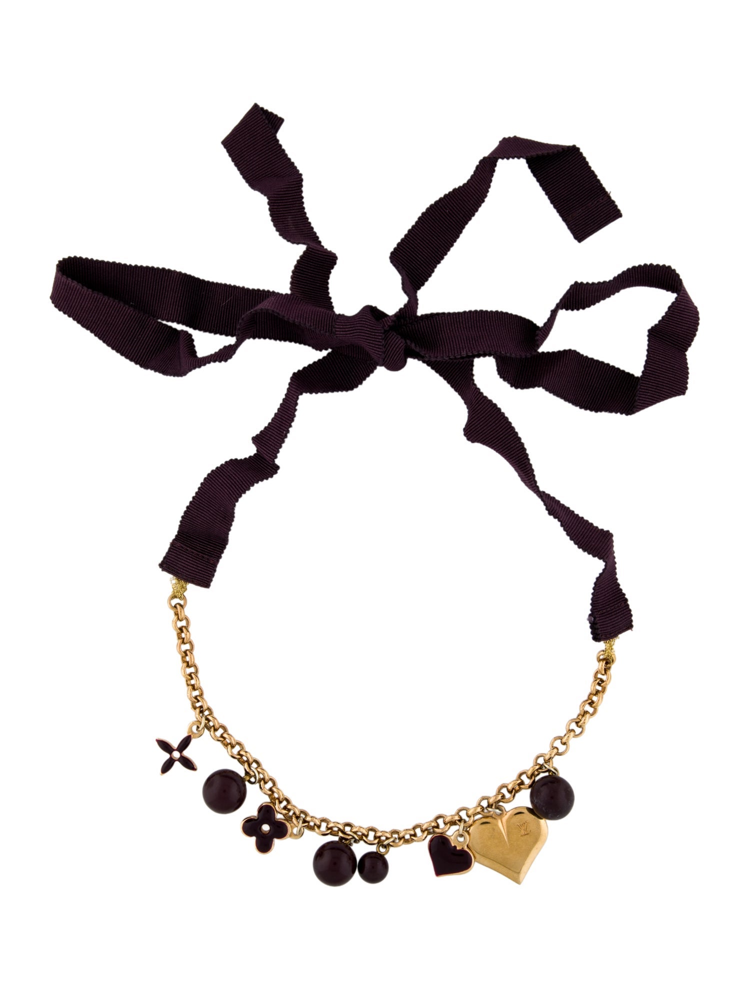 Louis Vuitton Enamel Sweet Monogram Necklace