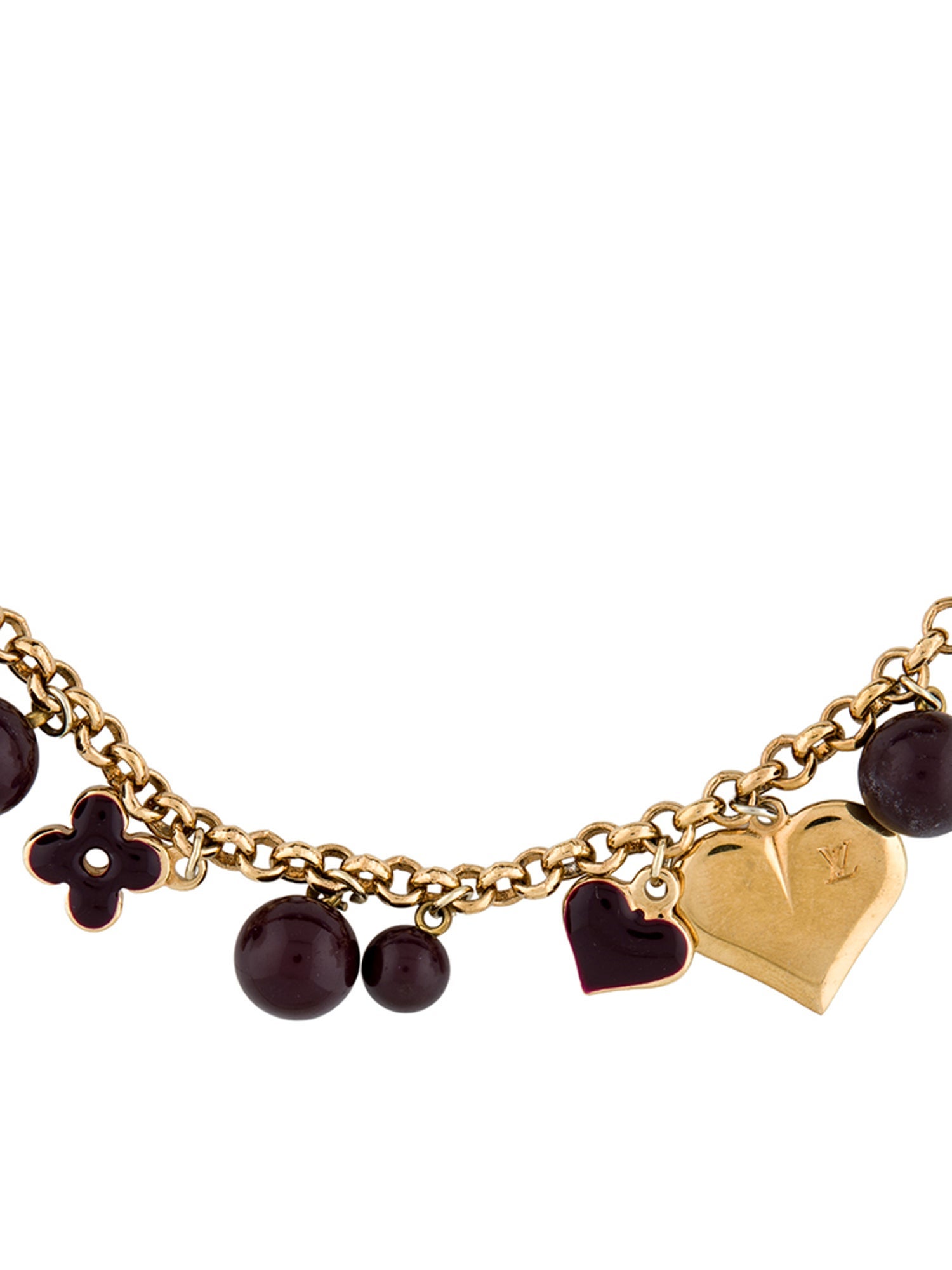 Louis Vuitton Enamel Sweet Monogram Necklace