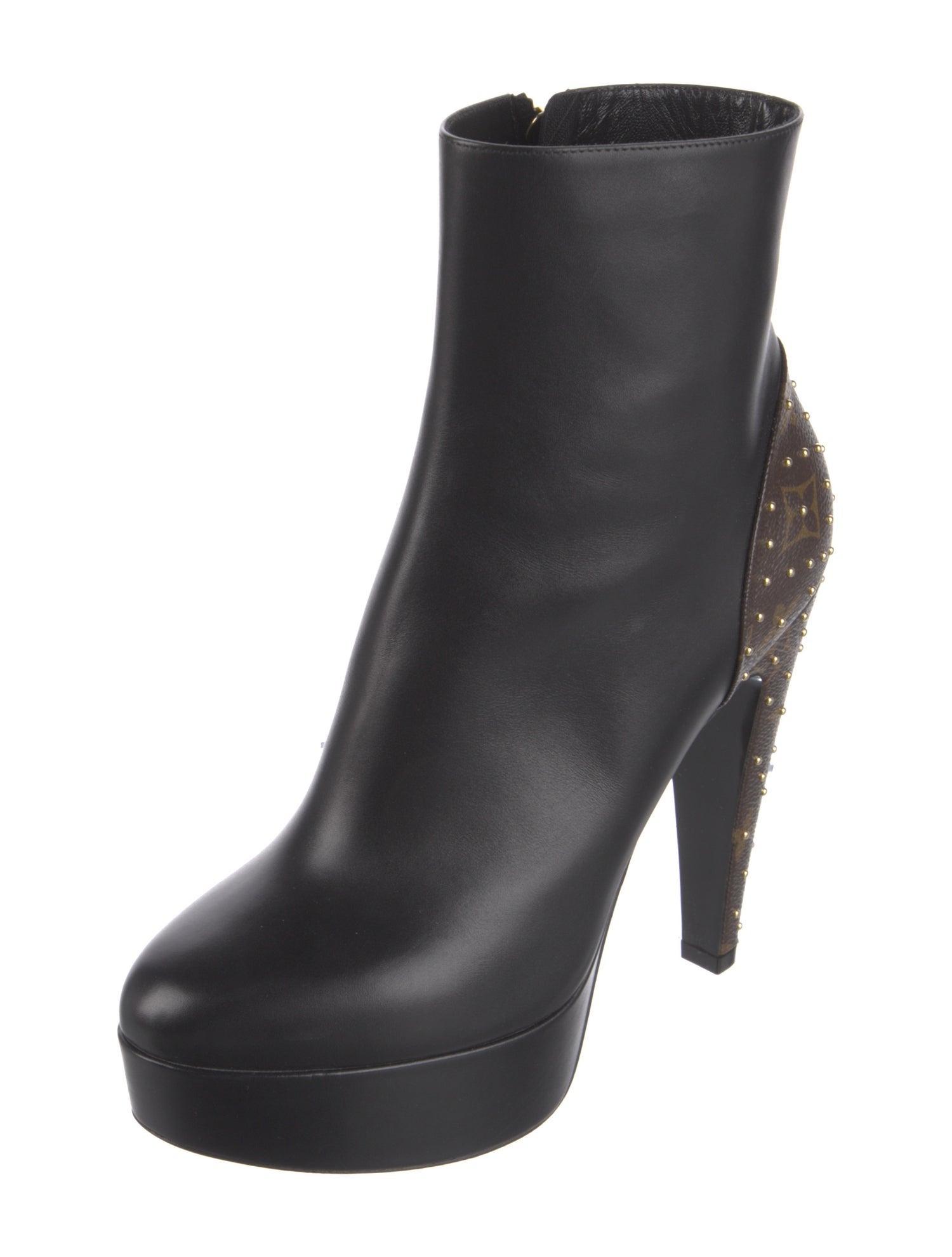 Louis Vuitton Monogram Pattern Leather Boots w/ Tags