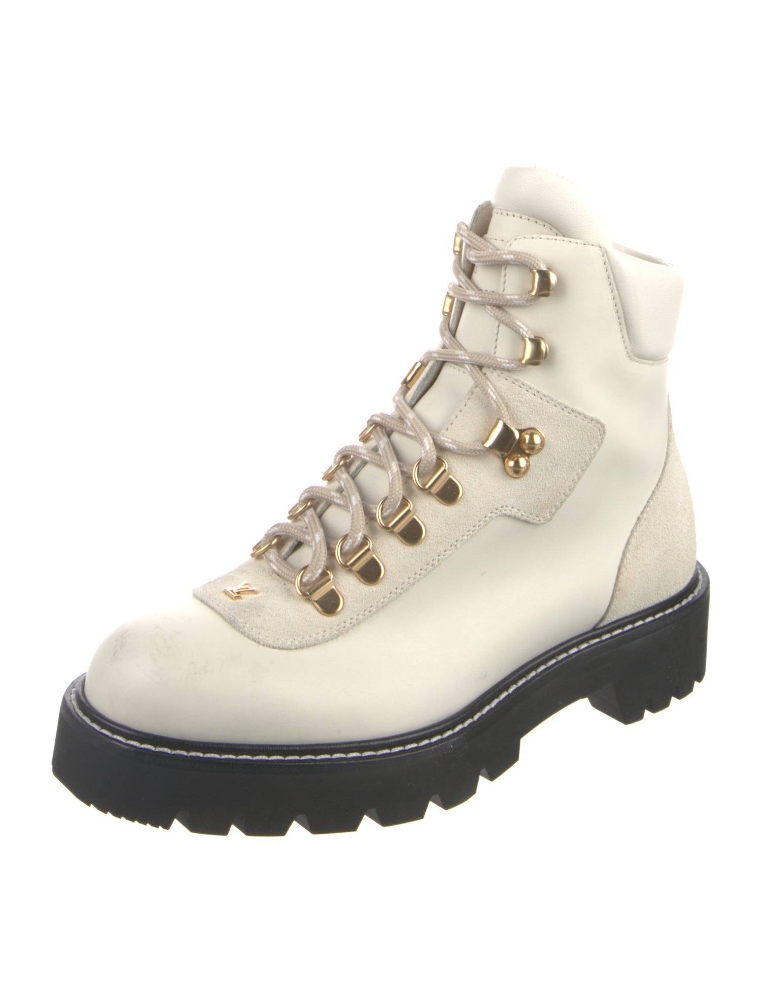 Louis Vuitton Leather Combat Boots