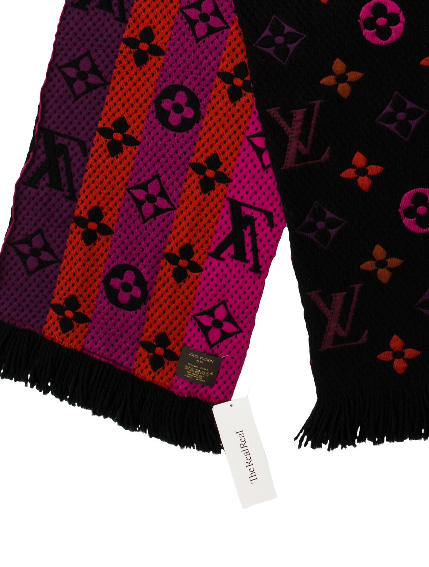 Louis Vuitton Rainbow Logomania Wool Scarf