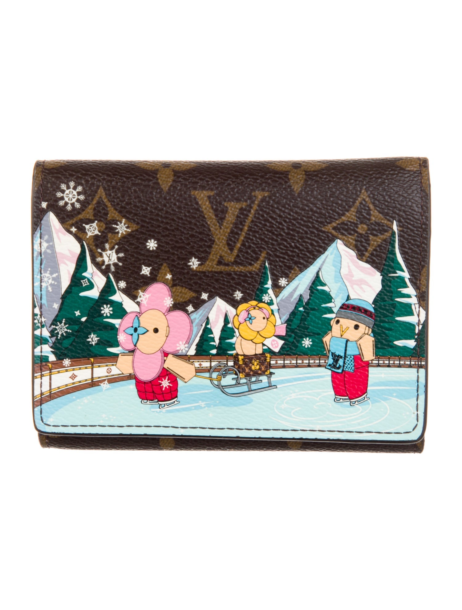 Louis Vuitton LV Monogram Coated Canvas Sarah Wallet