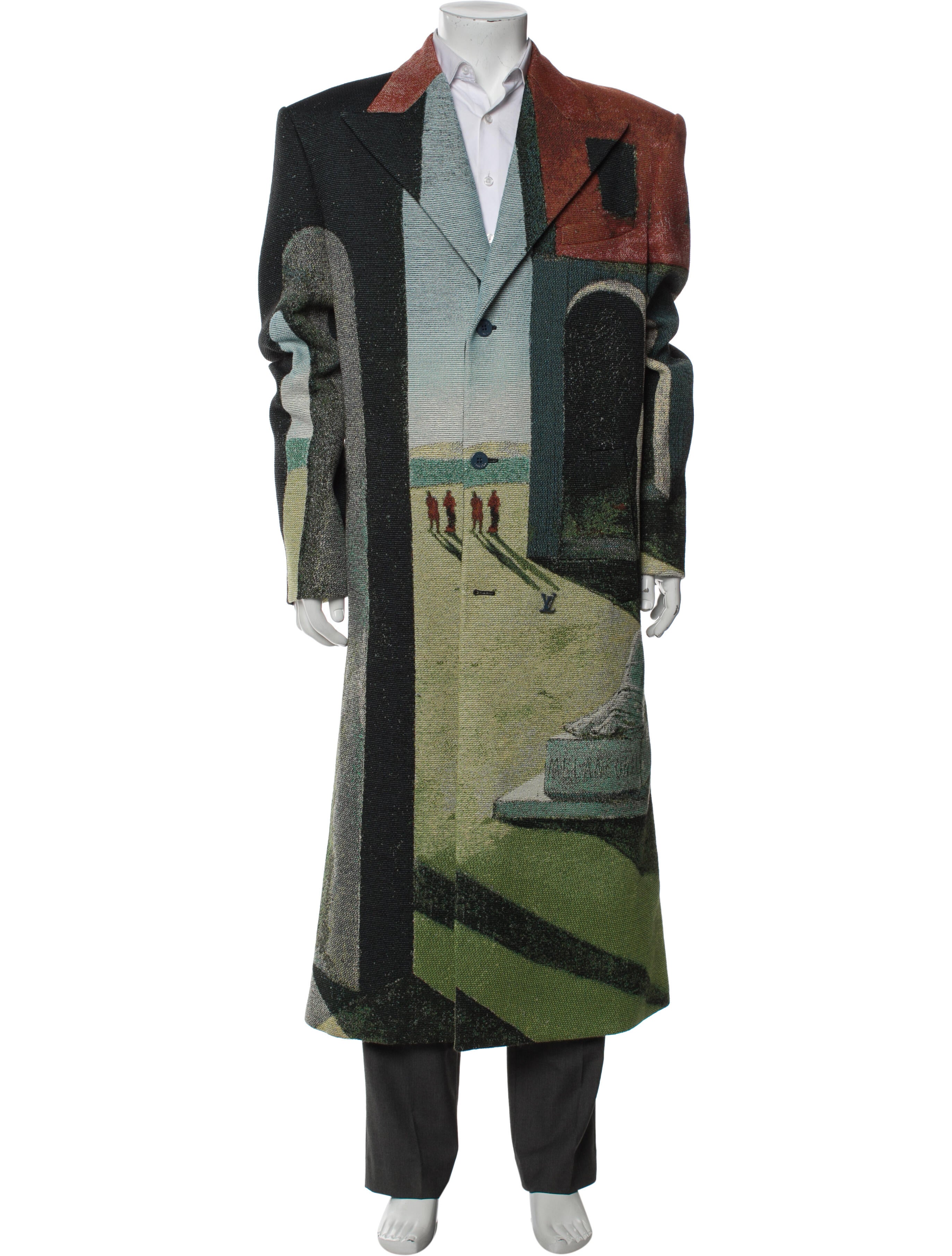 Louis Vuitton 2022 Houndstooth Print Trench Coat