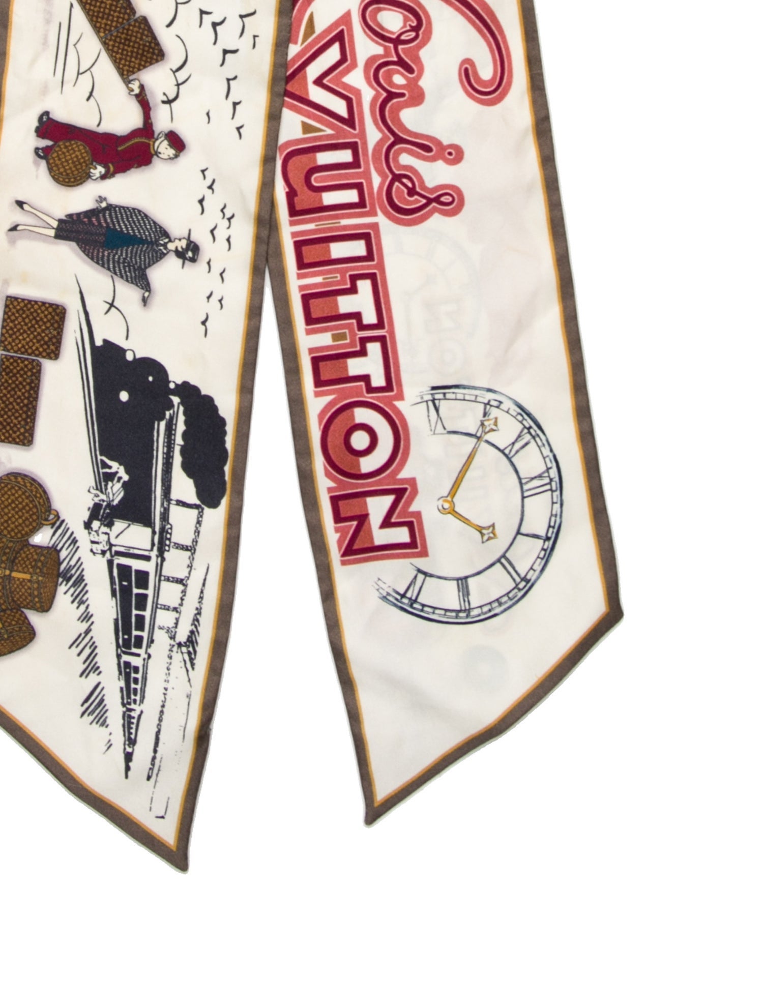 Louis Vuitton LV Comics 'Du Voyage en Auto' Silk Scarf