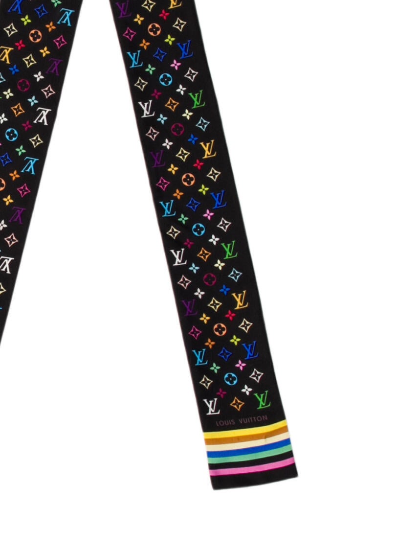Louis Vuitton Silk Multicolore Monogram Pattern Bandeau
