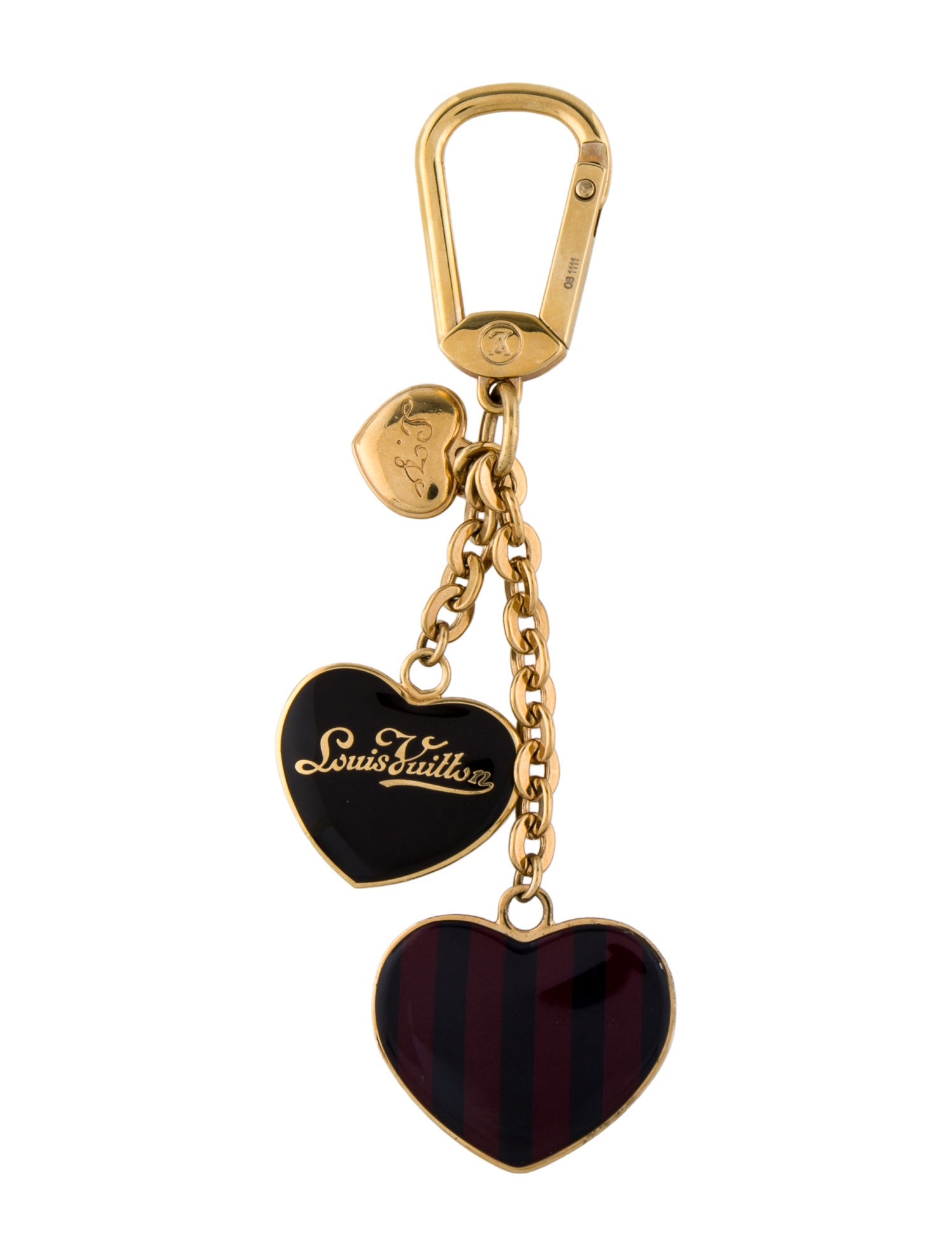 Louis Vuitton Pomme D'Amour Rayures Coeur Heart Bag Charm