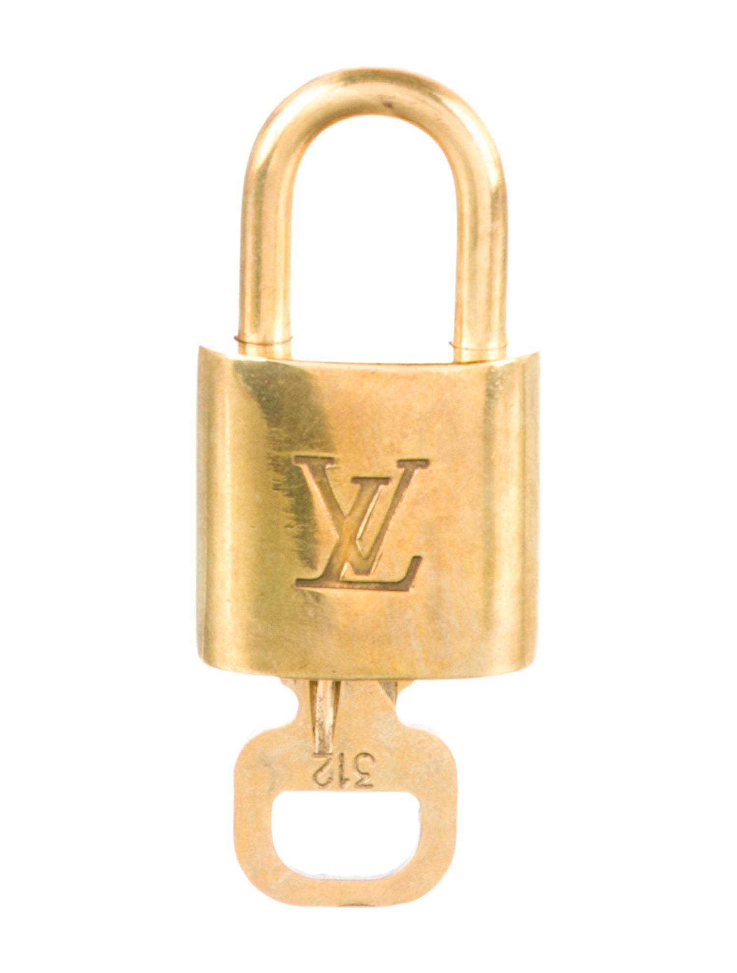 Louis Vuitton Brass Lock & Key Set
