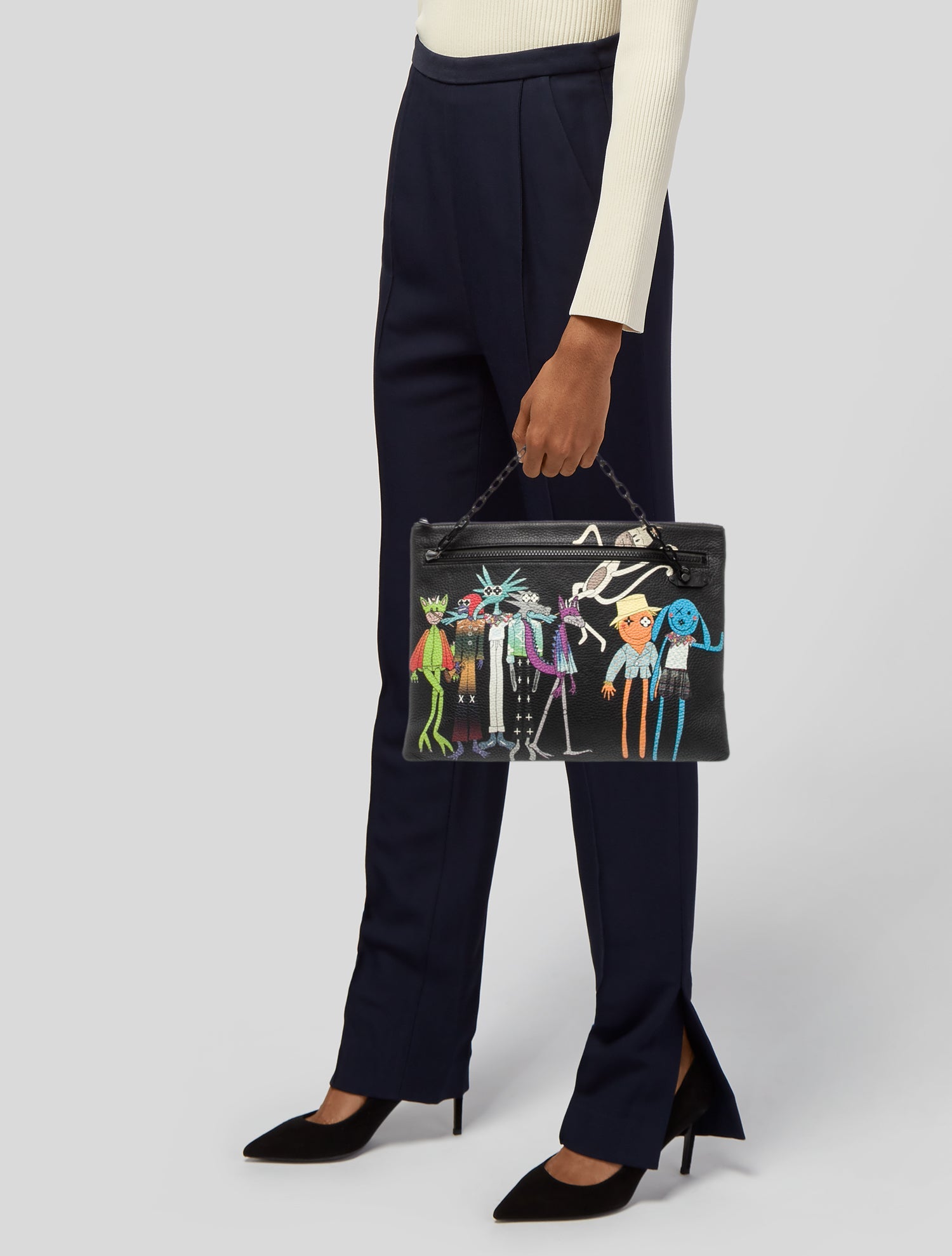 Louis Vuitton Leather 'Zoom With Friends' A4 Pouch