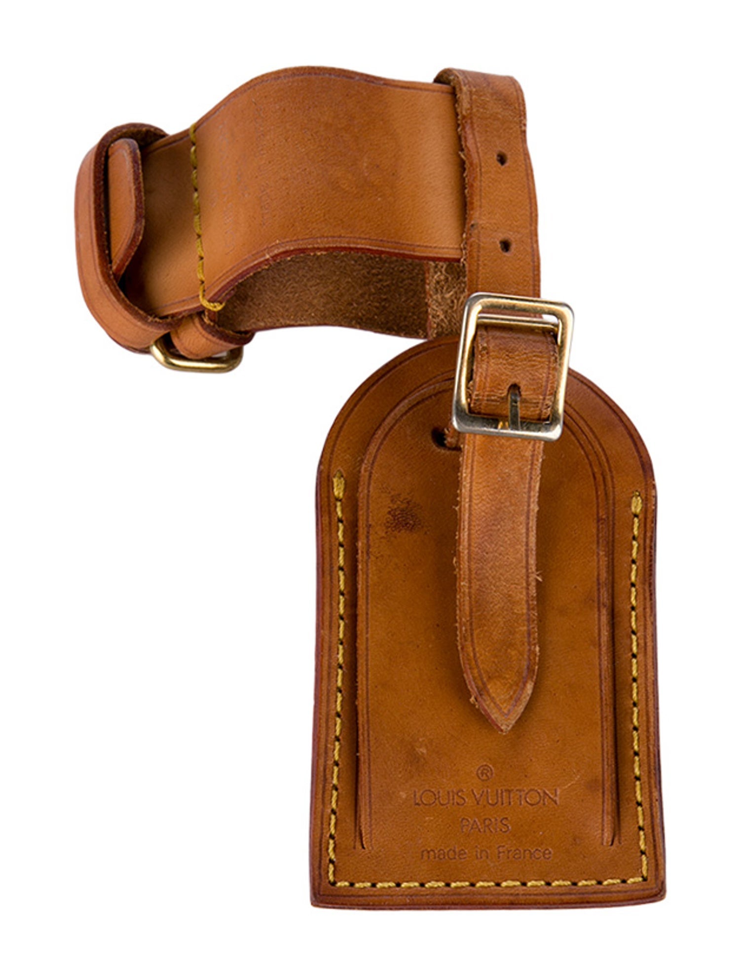 Louis Vuitton Vachetta Luggage Tag w/ Buckle