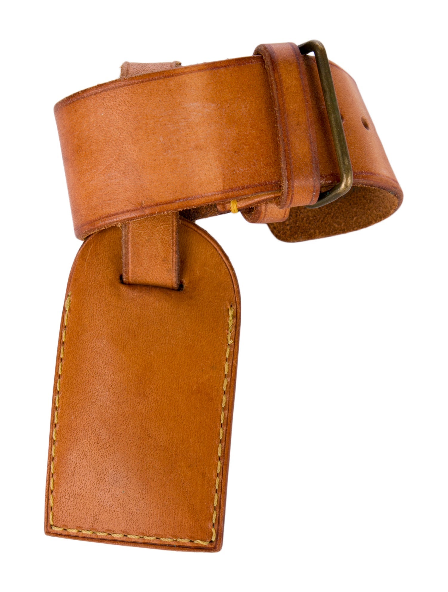 Louis Vuitton Vachetta Luggage Tag w/ Buckle