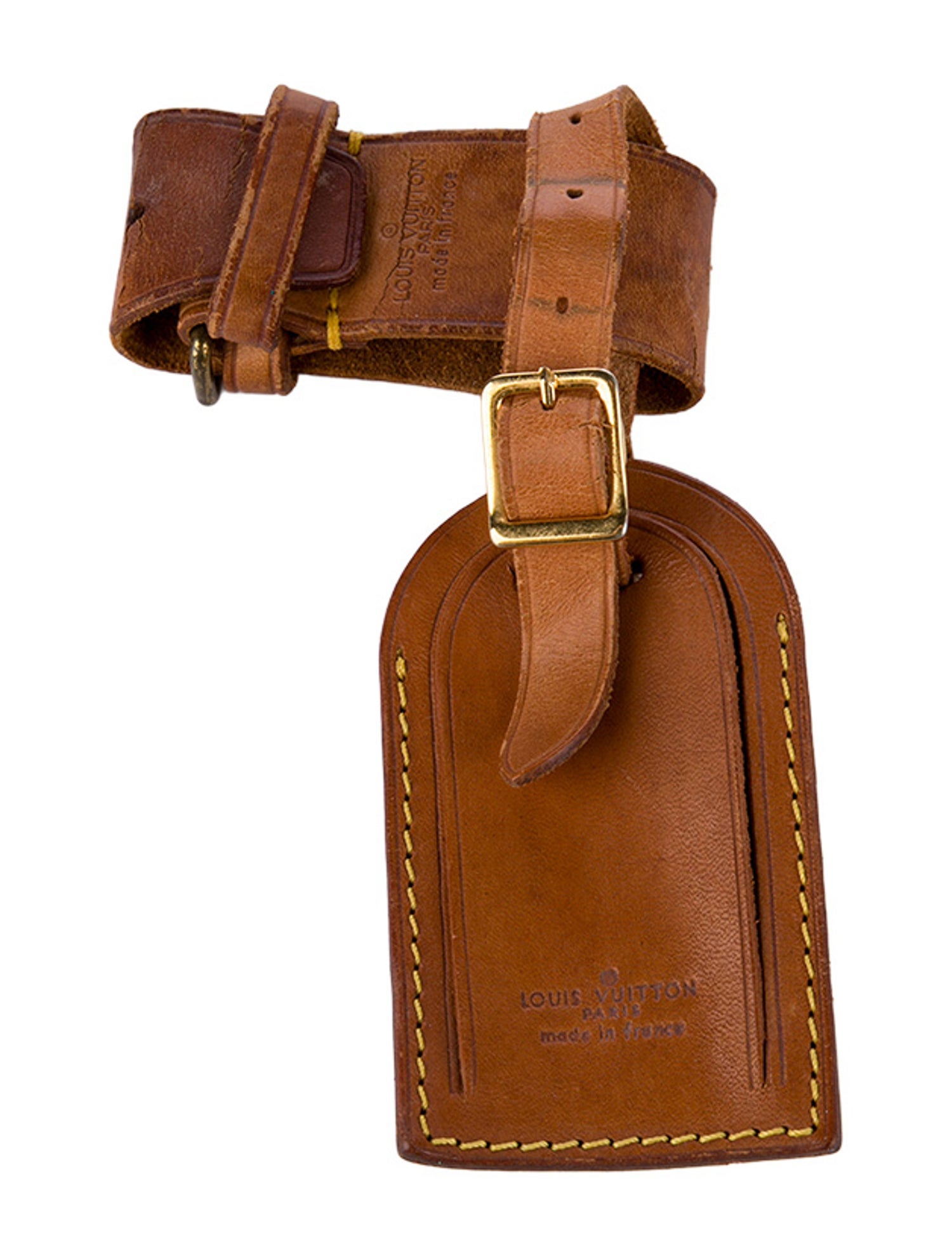 Louis Vuitton Vachetta Luggage Tag w/ Buckle