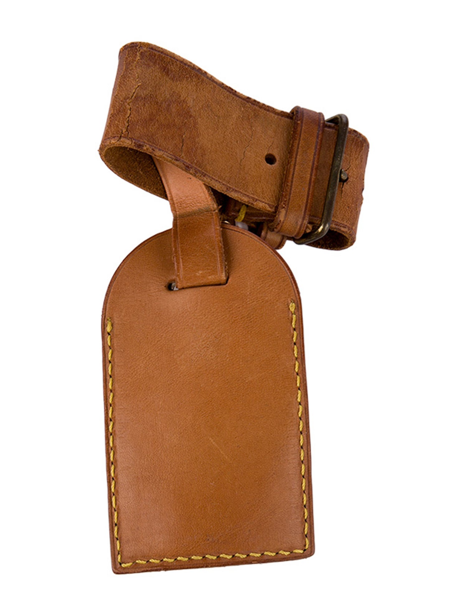 Louis Vuitton Vachetta Luggage Tag w/ Buckle