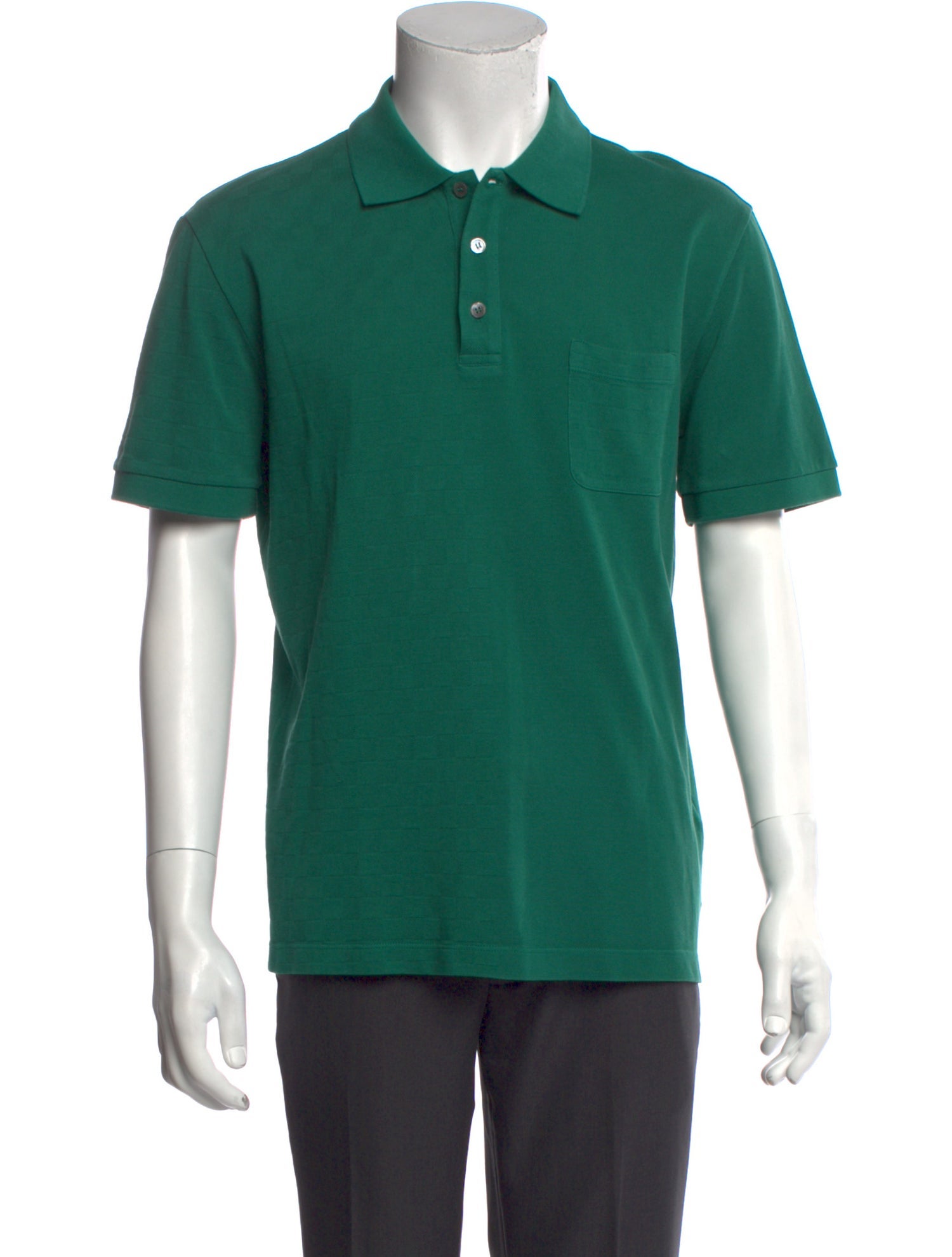 Louis Vuitton 2022 Damier Graphite Pattern Polo Shirt