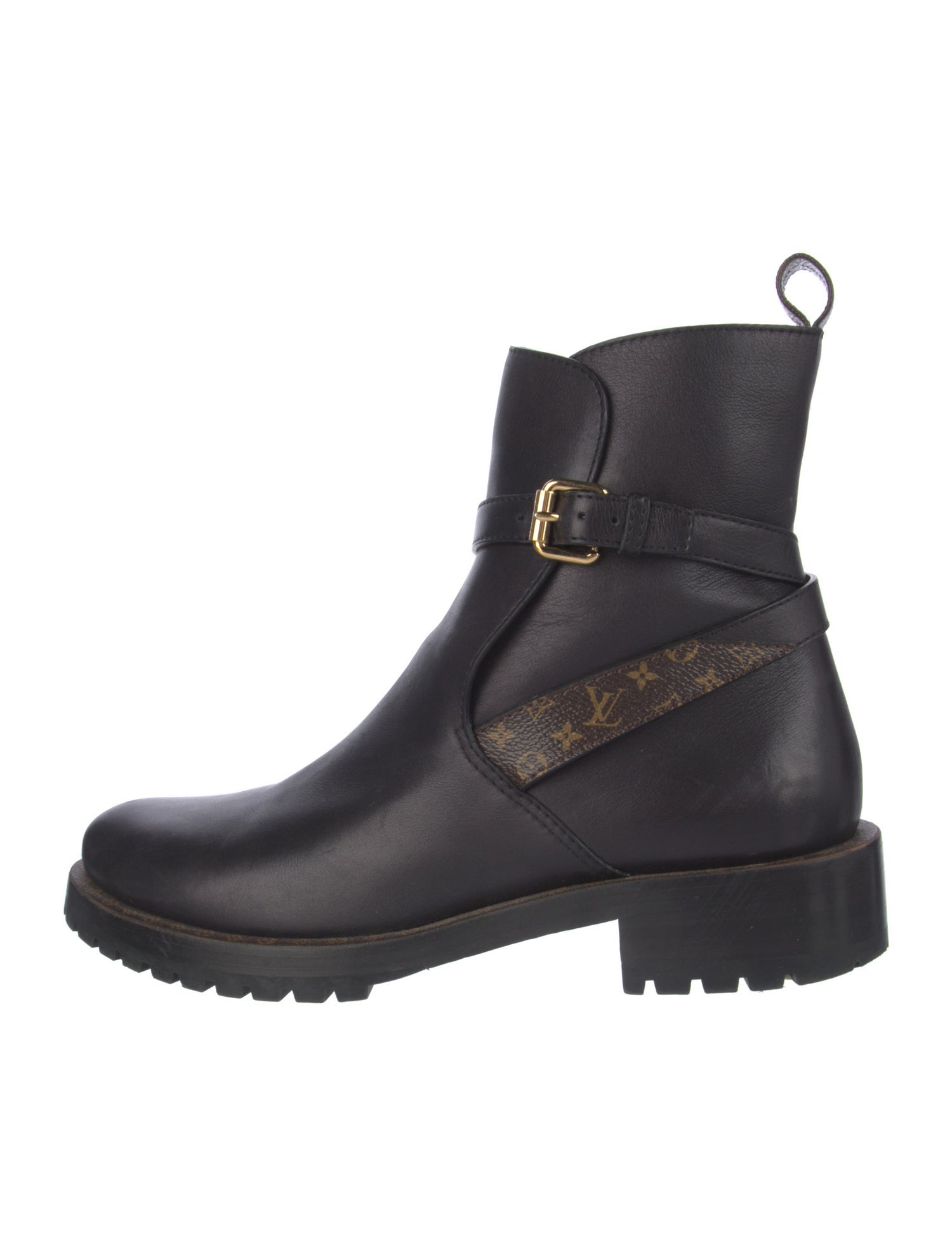 Louis Vuitton LV Monogram Leather Moto Boots