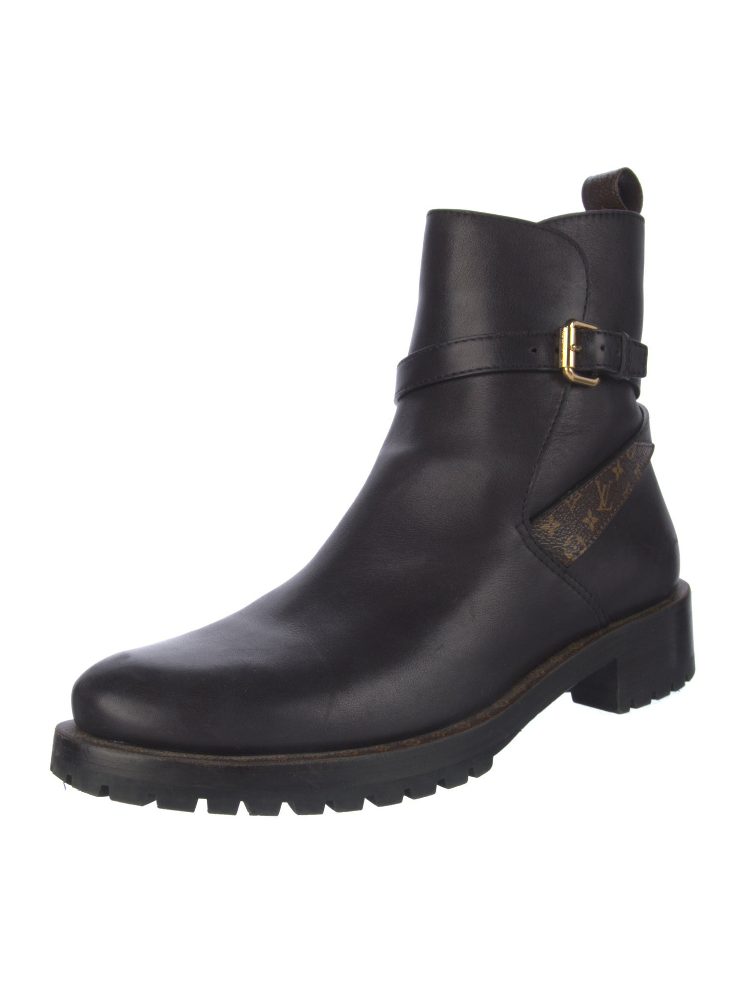 Louis Vuitton LV Monogram Leather Moto Boots