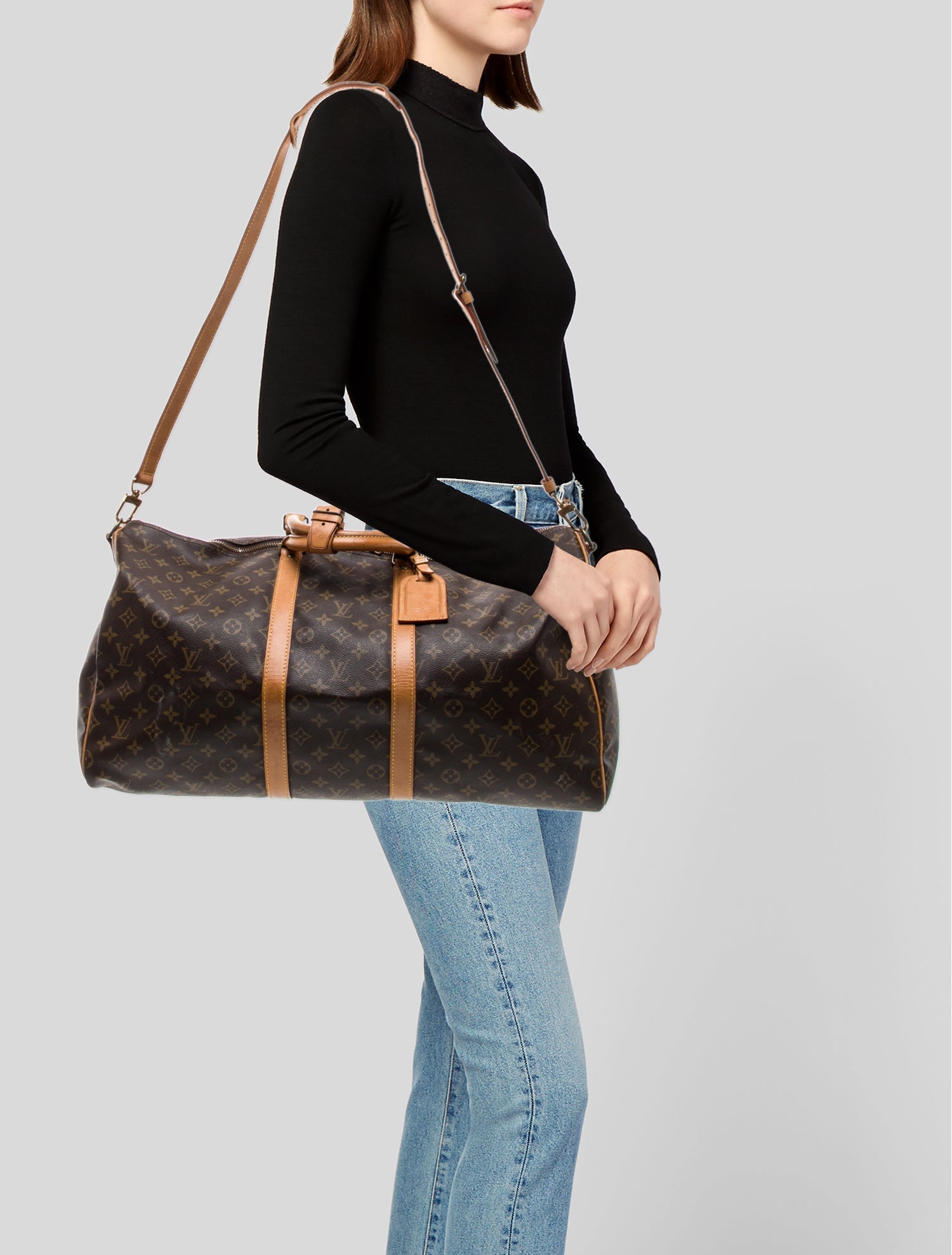 Louis Vuitton LV Monogram Keepall Bandouliere 55 Vintage