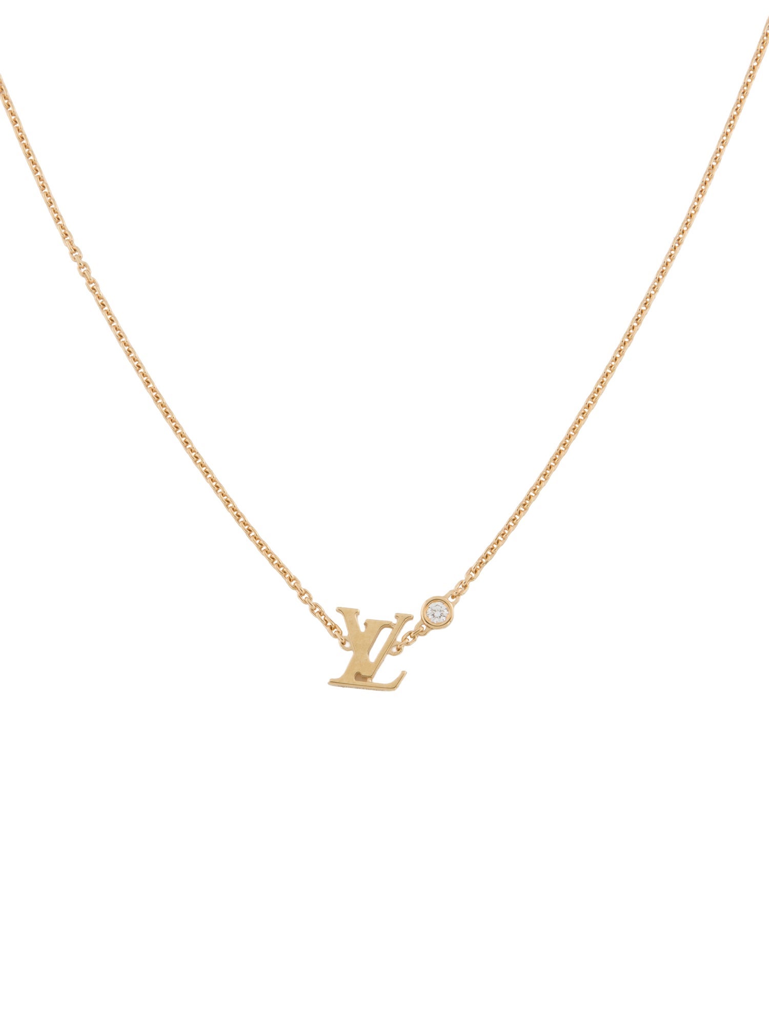 Louis Vuitton 18K Diamond Idylle Blossom LV Pendant Necklace