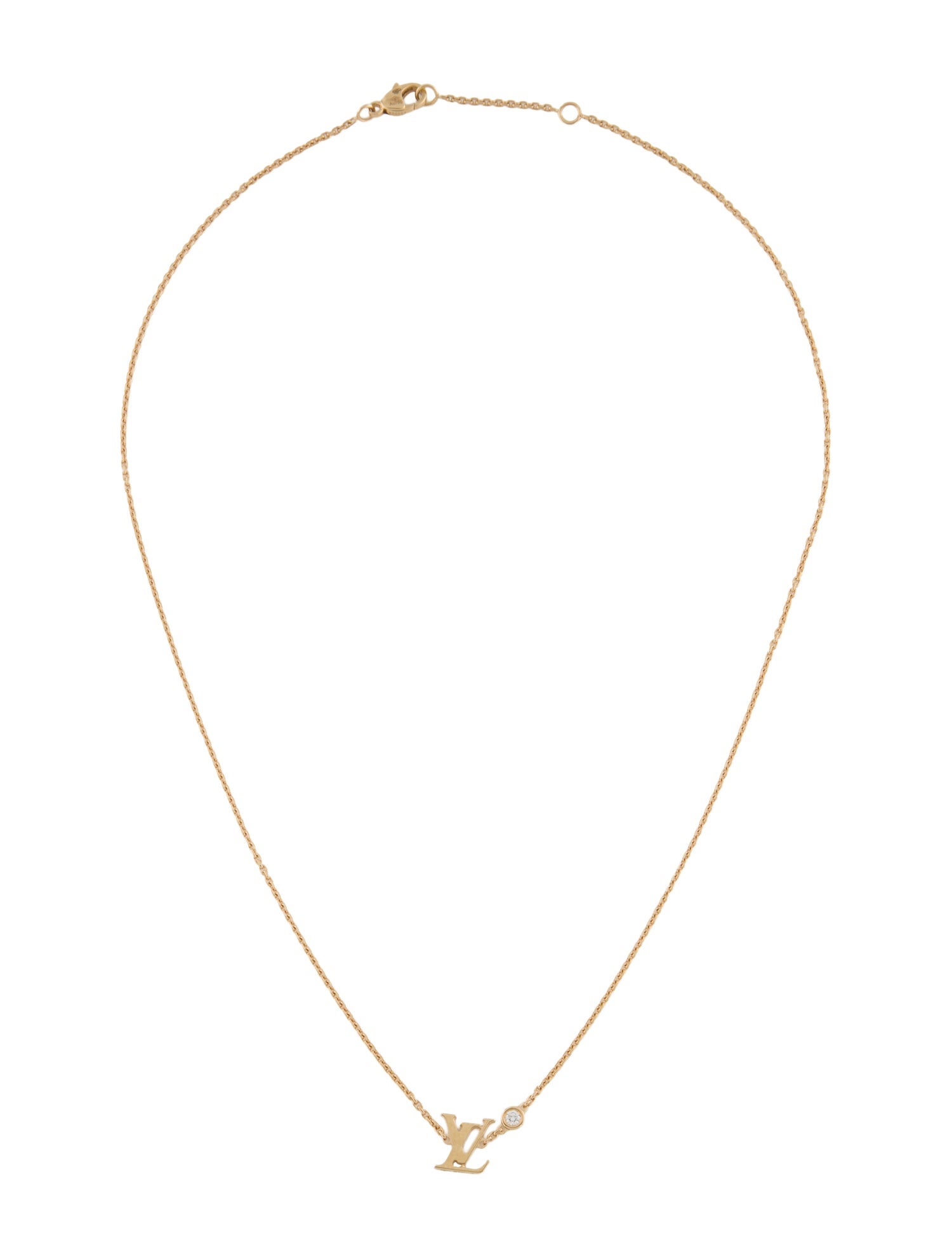 Louis Vuitton 18K Diamond Idylle Blossom LV Pendant Necklace