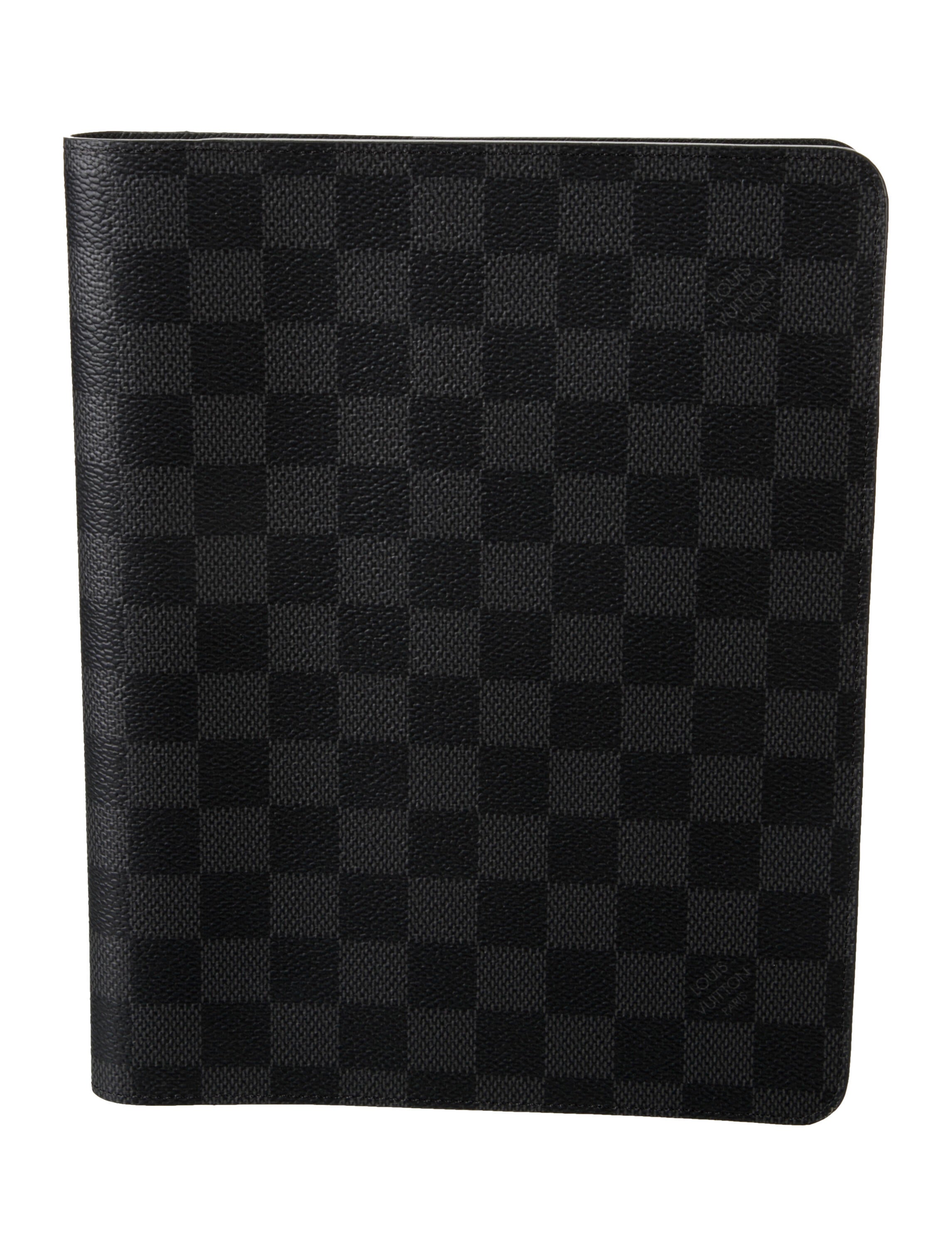 Louis Vuitton Leather Damier Graphite Agenda Cover