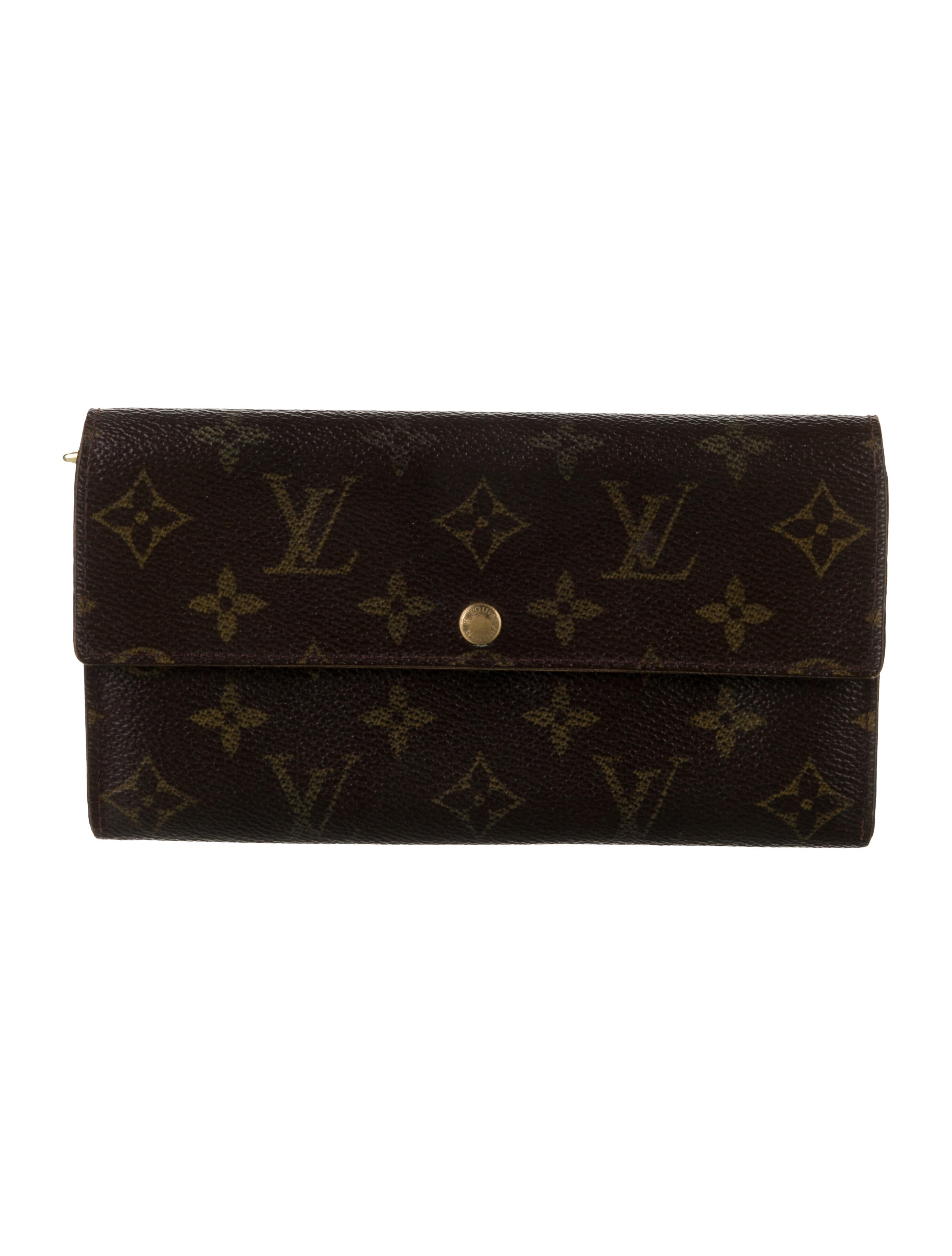 Louis Vuitton LV Monogram Coated Canvas Sarah Wallet