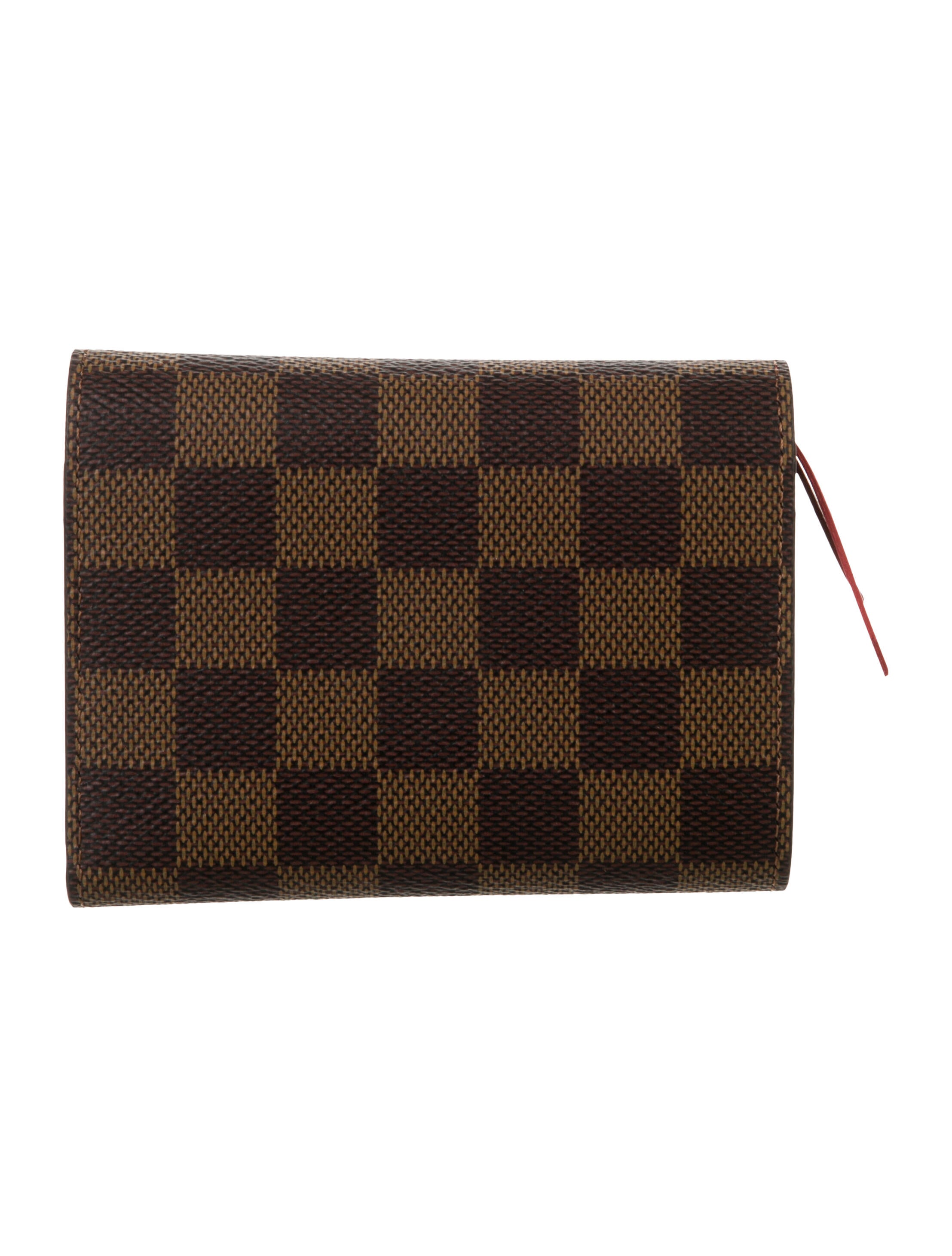 Louis Vuitton Damier Ebene Pattern Coated Canvas Victorine Wallet