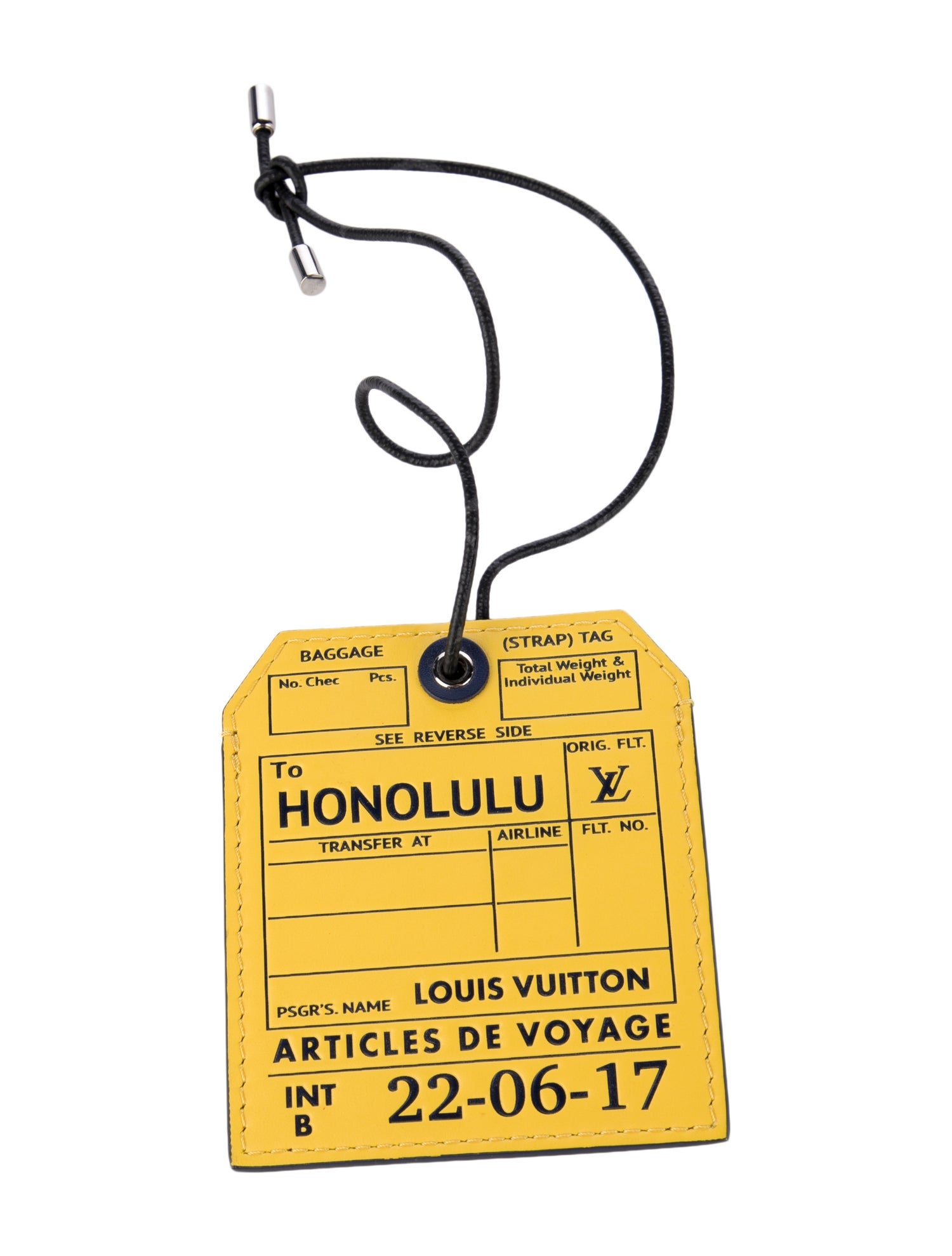 Louis Vuitton Monogram Eclipse Porte Address Honolulu Name Tag