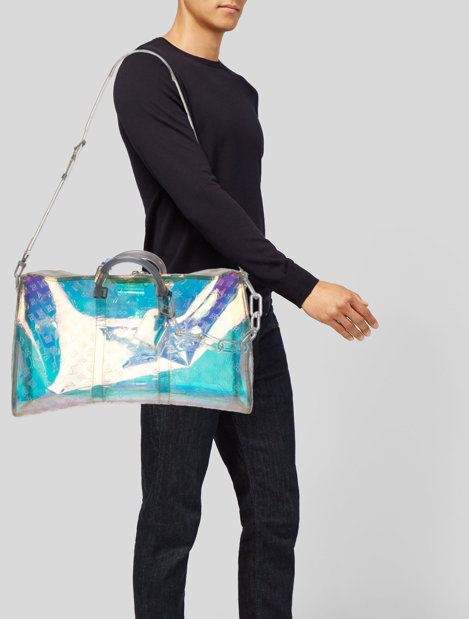 Louis Vuitton LV Monogram Prism Keepall Bandouliere 50