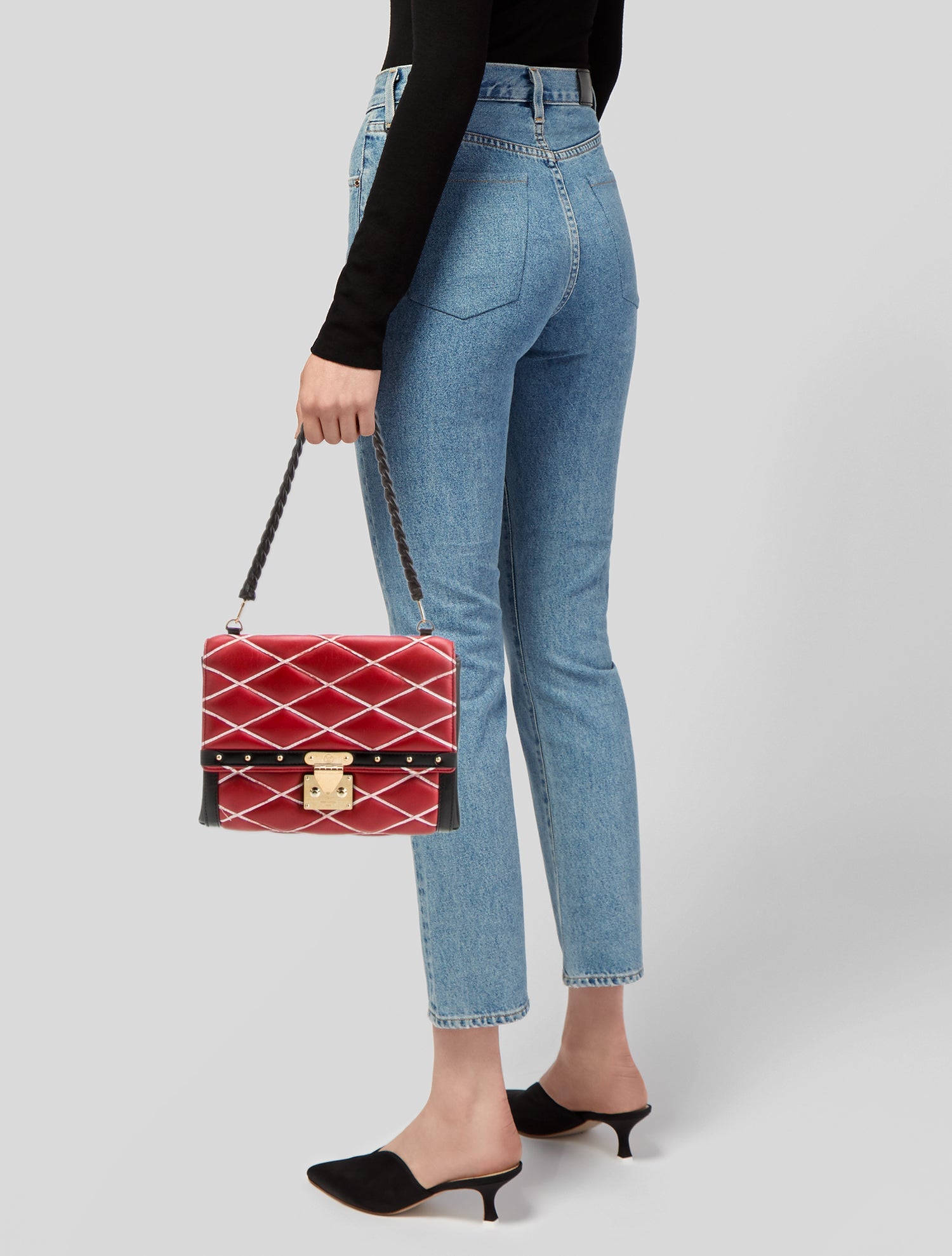 Louis Vuitton Leather Malletage Pochette Flap bag