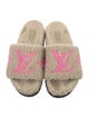 Louis Vuitton Signature Logo Shearling Slides