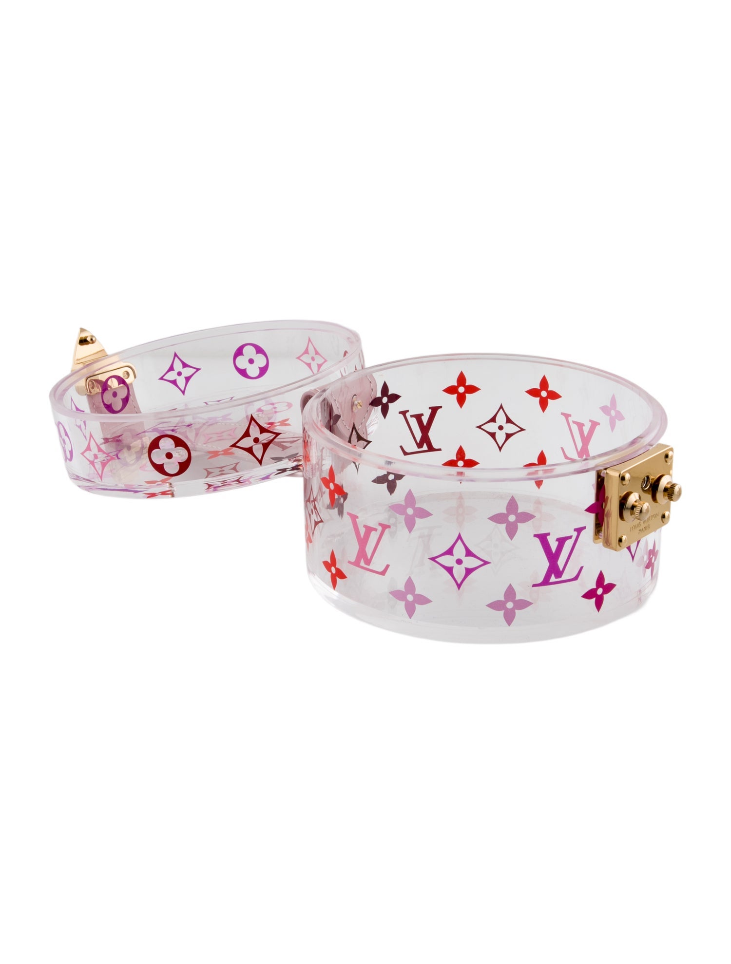 Louis Vuitton Rose Monogram Plexiglas Cylinder Scott Box