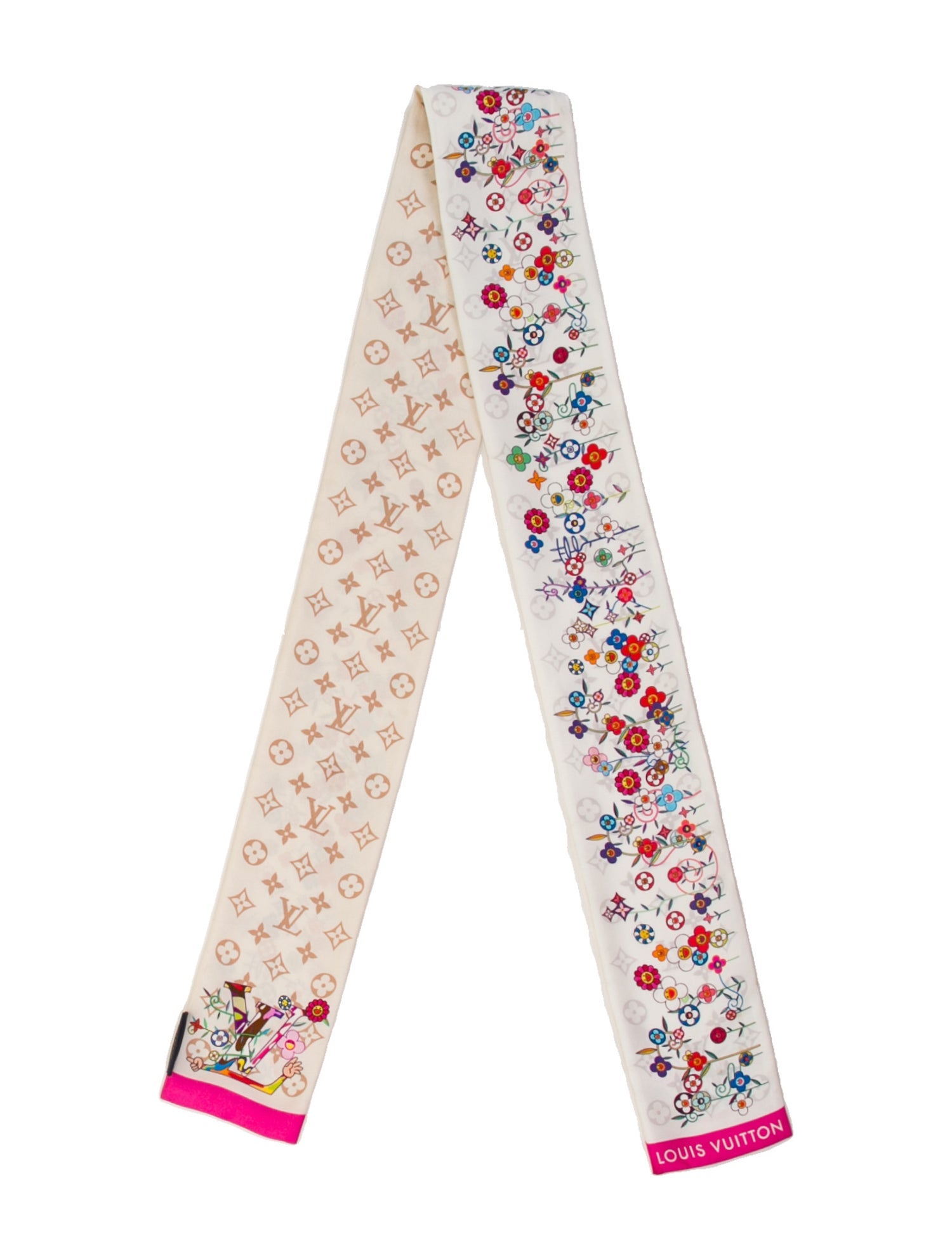 Louis Vuitton X TM Silk Superflat Monogram Silk Bandeau