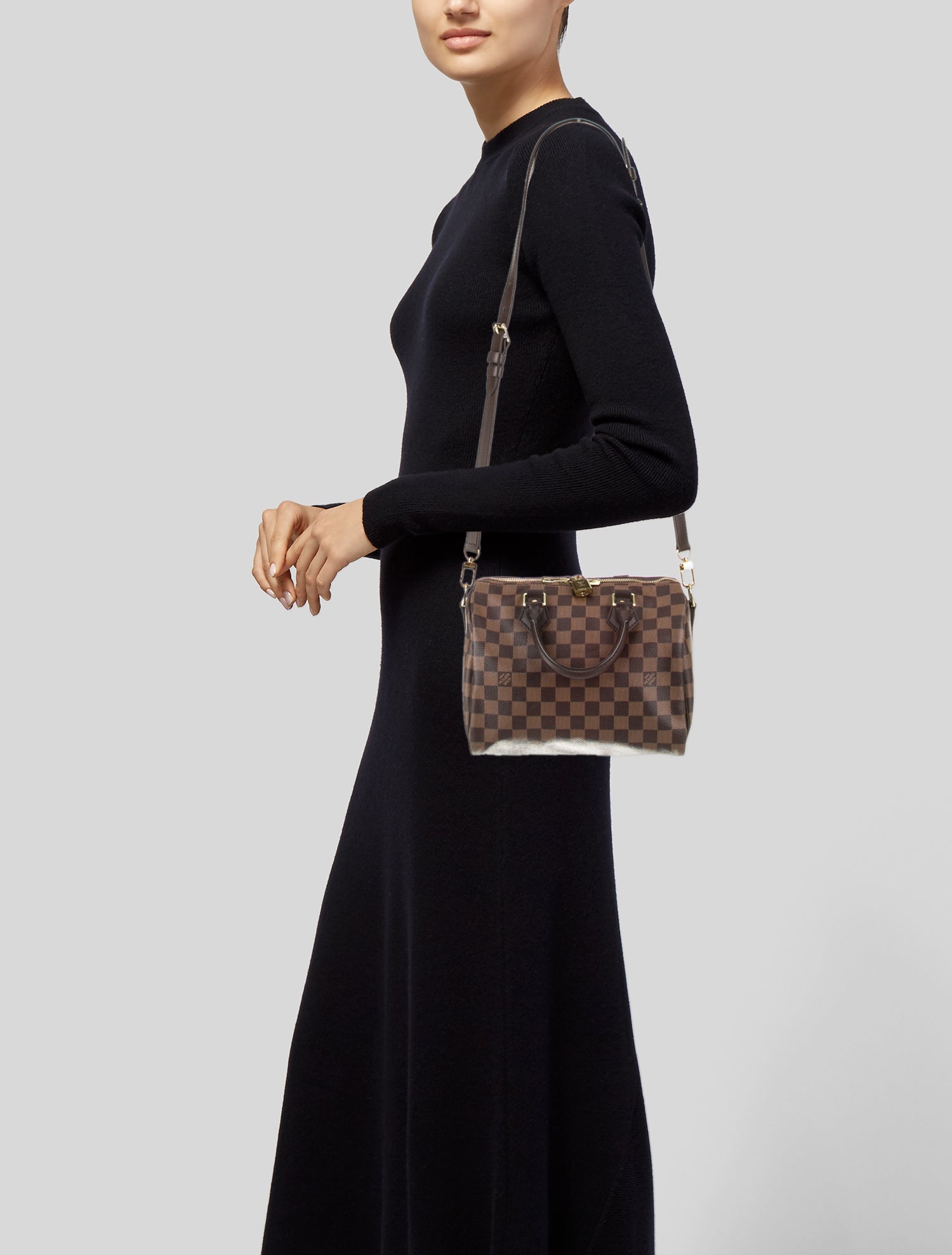 Louis Vuitton Damier Ebene Speedy Bandouliere 25