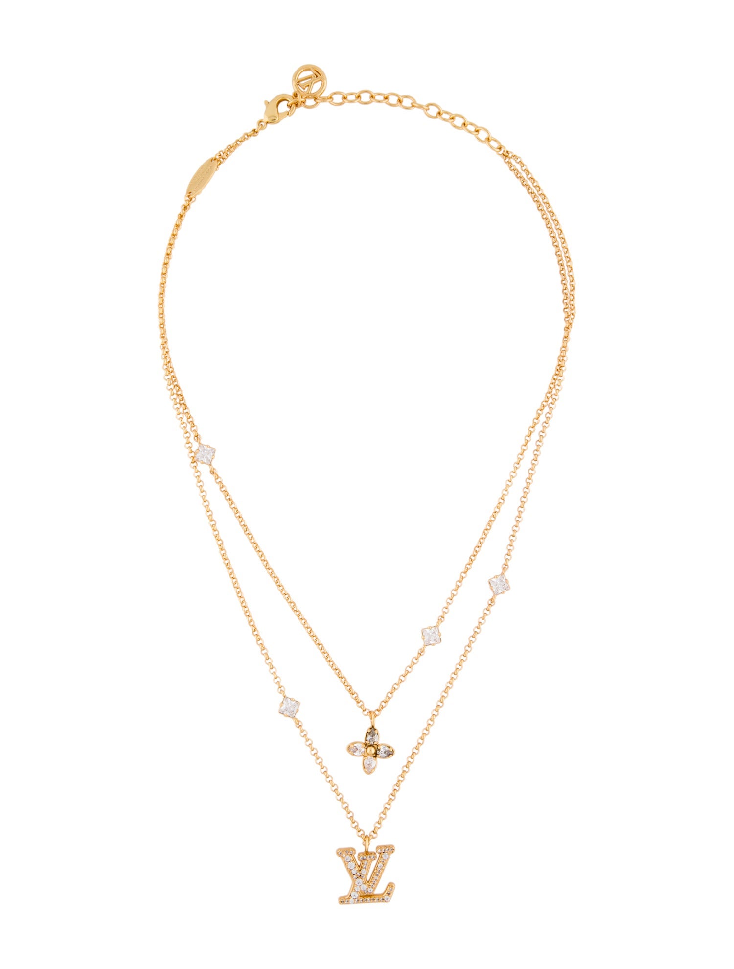 Louis Vuitton Crystal Lady LV Necklace