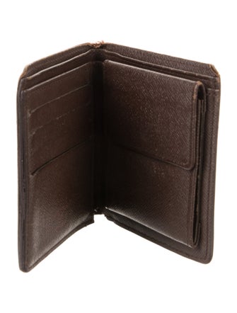 Louis Vuitton Damier Ebene Pattern Coated Canvas Marco Wallet