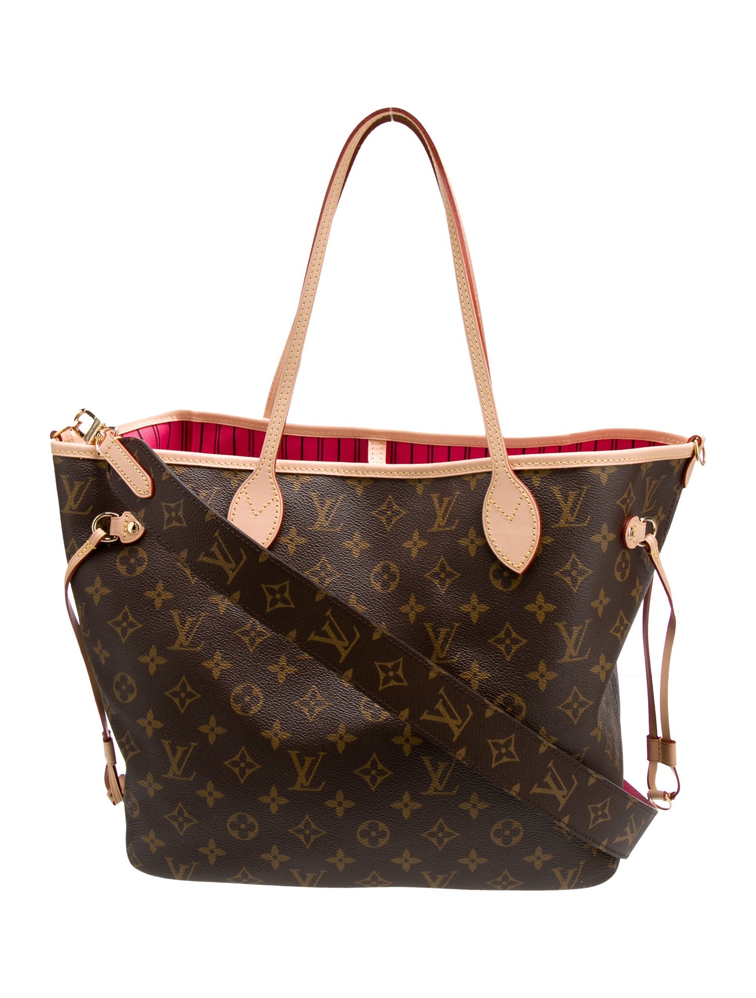 Louis Vuitton LV Monogram Neverfull Bandouliere Inside Out MM