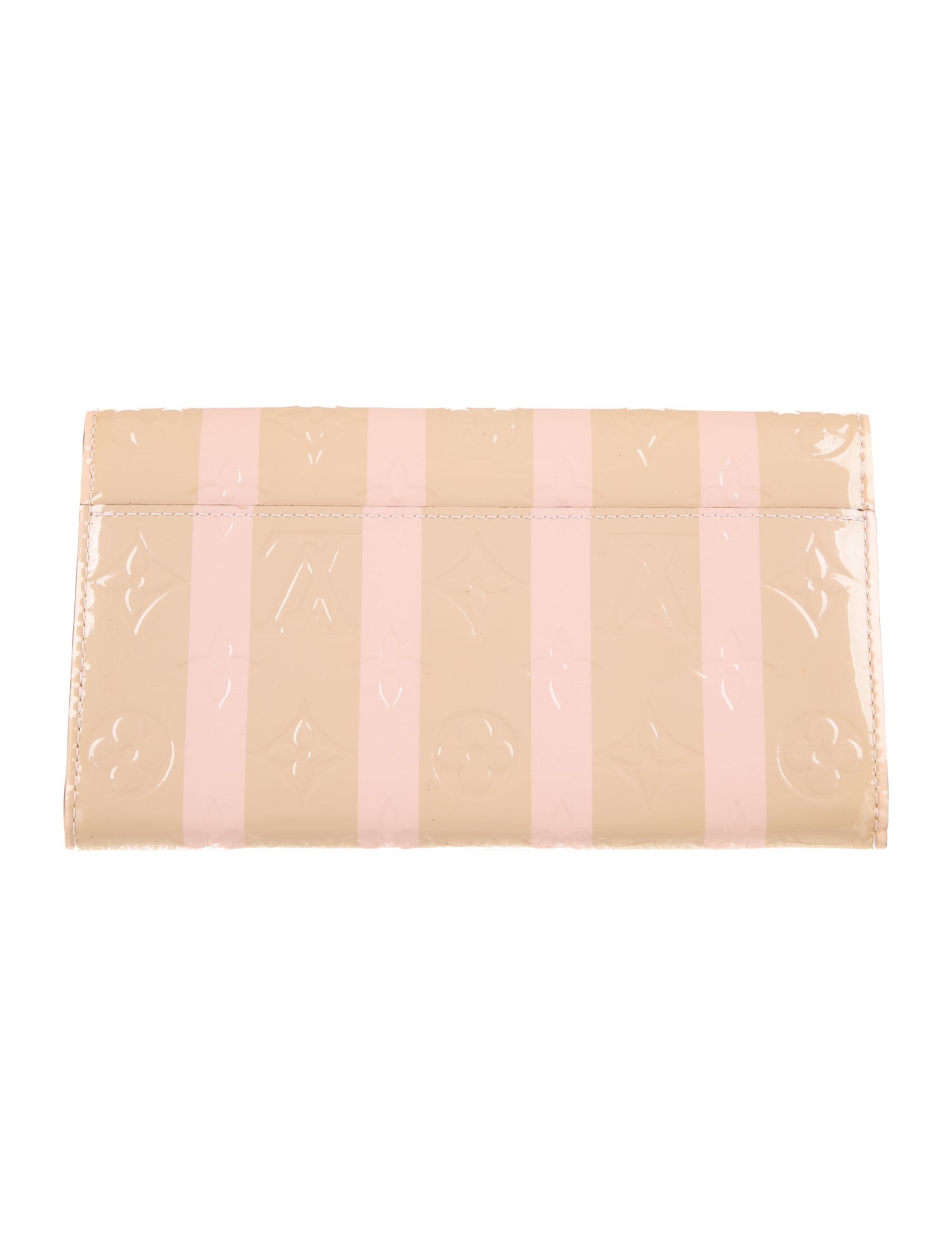 Louis Vuitton 2015 Vernis Rayures Pattern Sarah Wallet