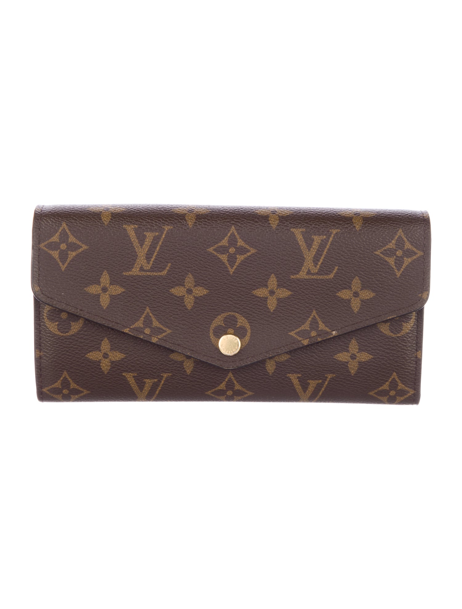 Louis Vuitton LV Monogram Coated Canvas Sarah Wallet