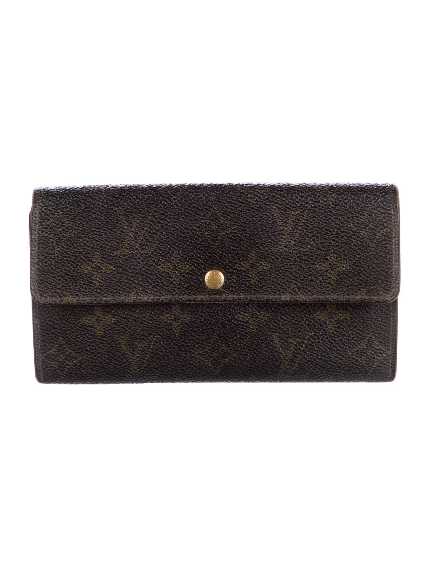 Louis Vuitton LV Monogram Coated Canvas Sarah Wallet