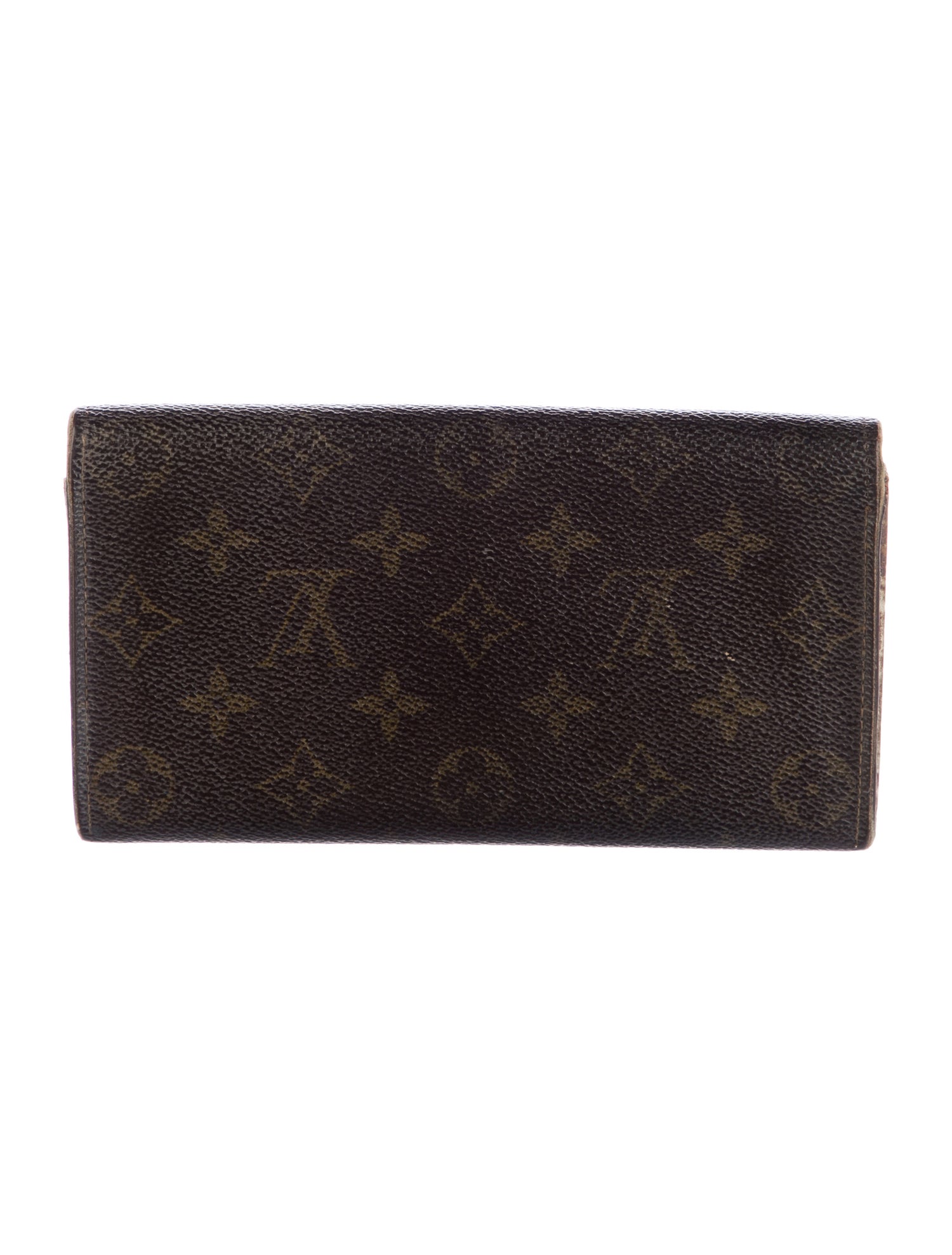 Louis Vuitton LV Monogram Coated Canvas Sarah Wallet