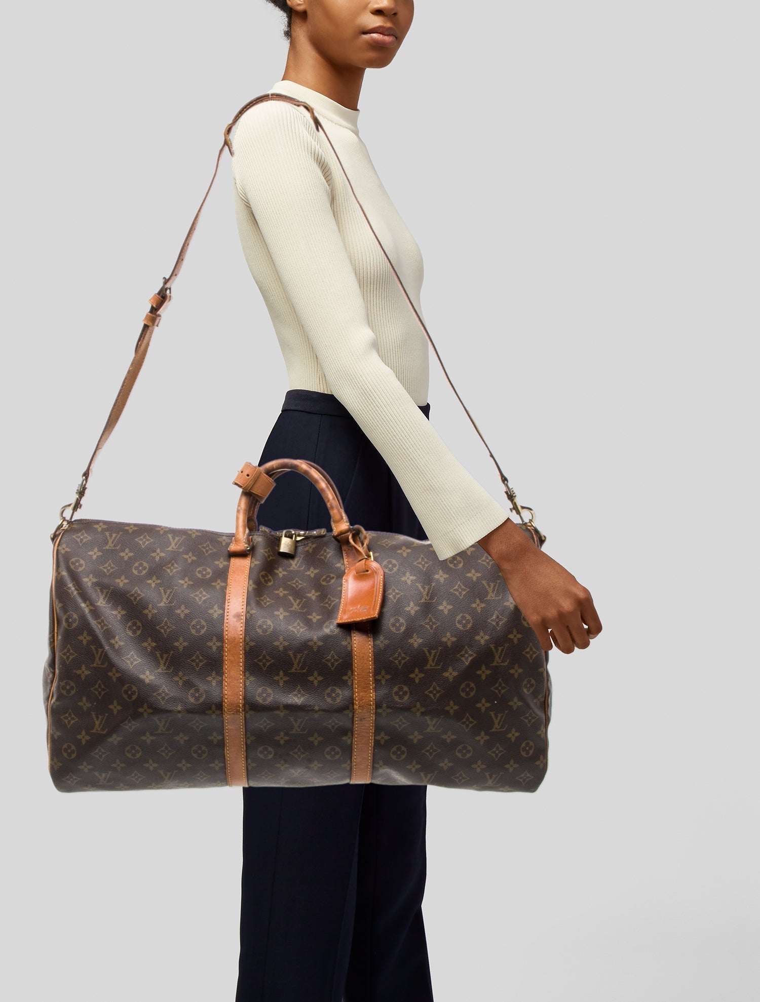 Louis Vuitton LV Monogram Keepall Bandouliere 60 Vintage