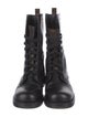 Louis Vuitton Monogram Pattern Leather Combat Boots