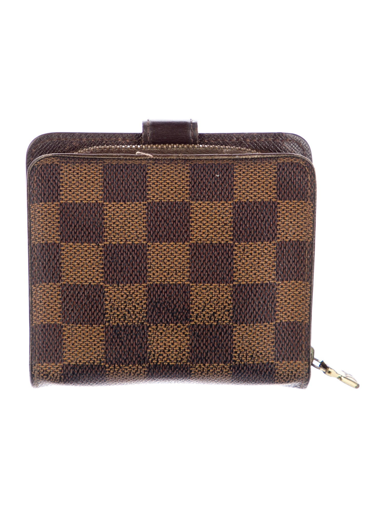 Louis Vuitton Damier Ebene Pattern Coated Canvas Compact Wallet