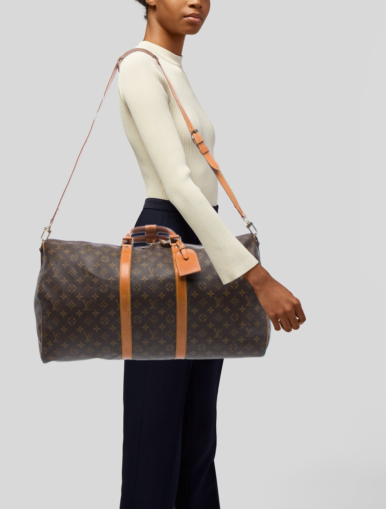 Louis Vuitton LV Monogram Keepall Bandouliere 55 Vintage