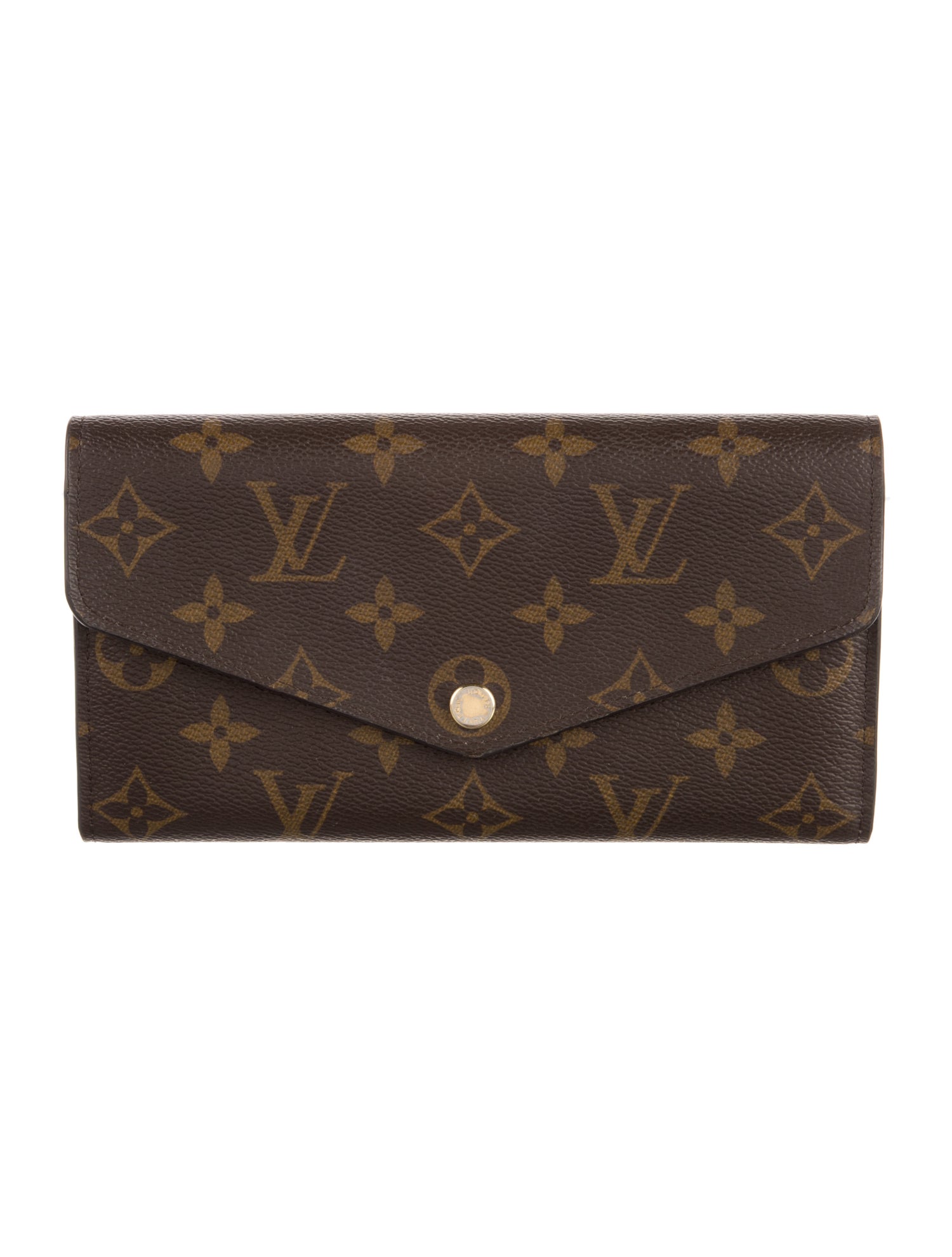 Louis Vuitton LV Monogram Coated Canvas Sarah Wallet