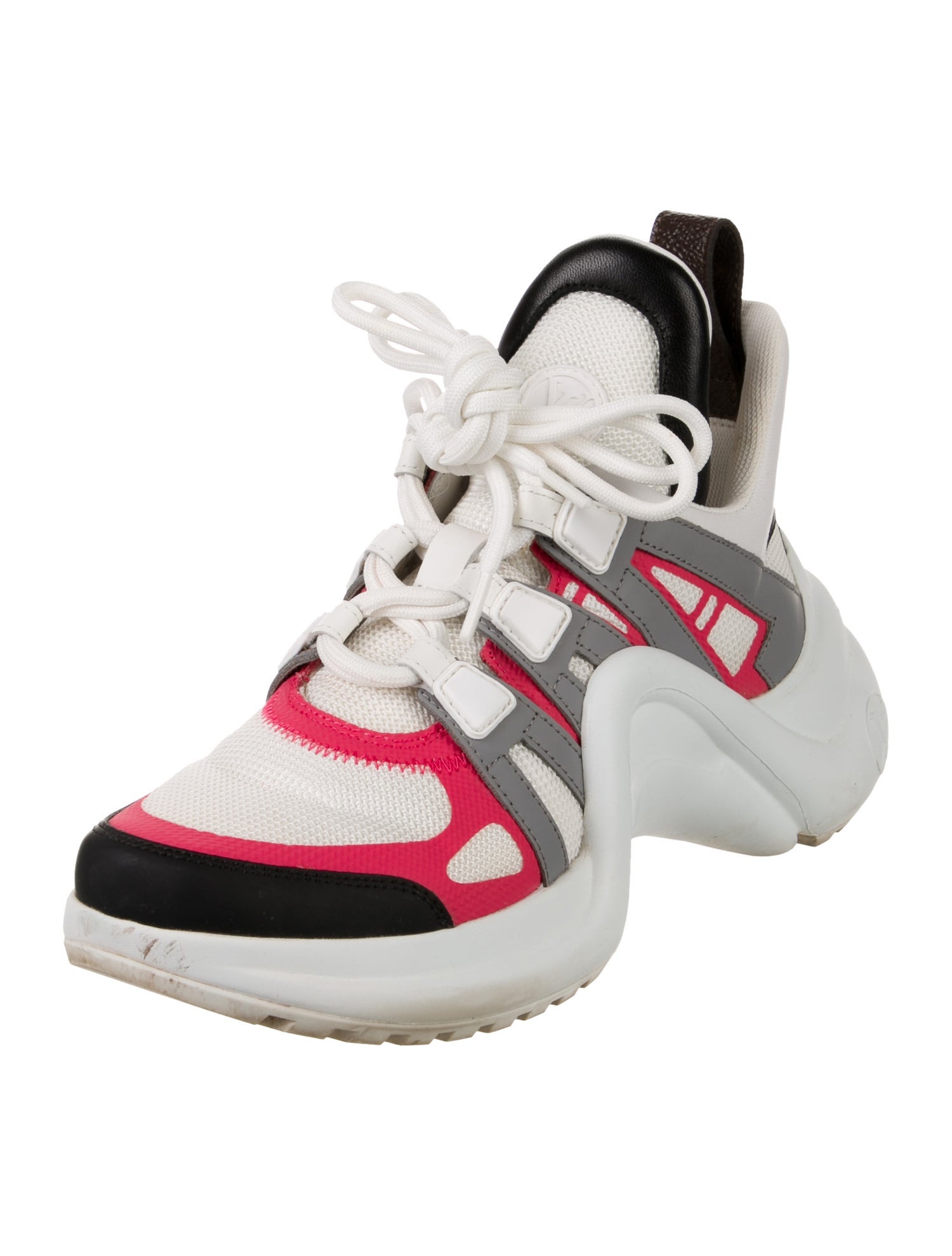 Louis Vuitton Leather Printed Chunky Sneakers