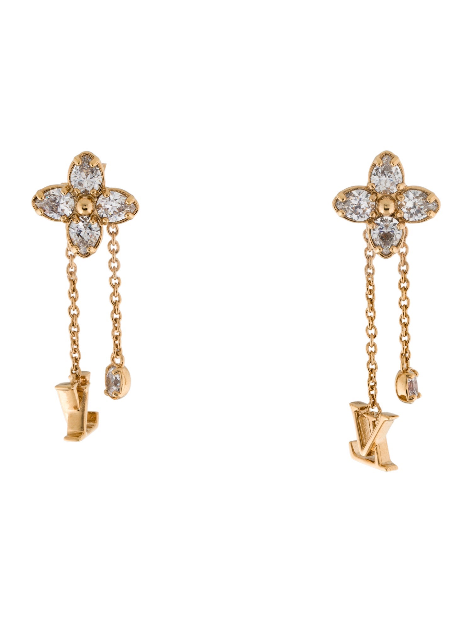 Louis Vuitton Crystal Dazzle Drop Earrings