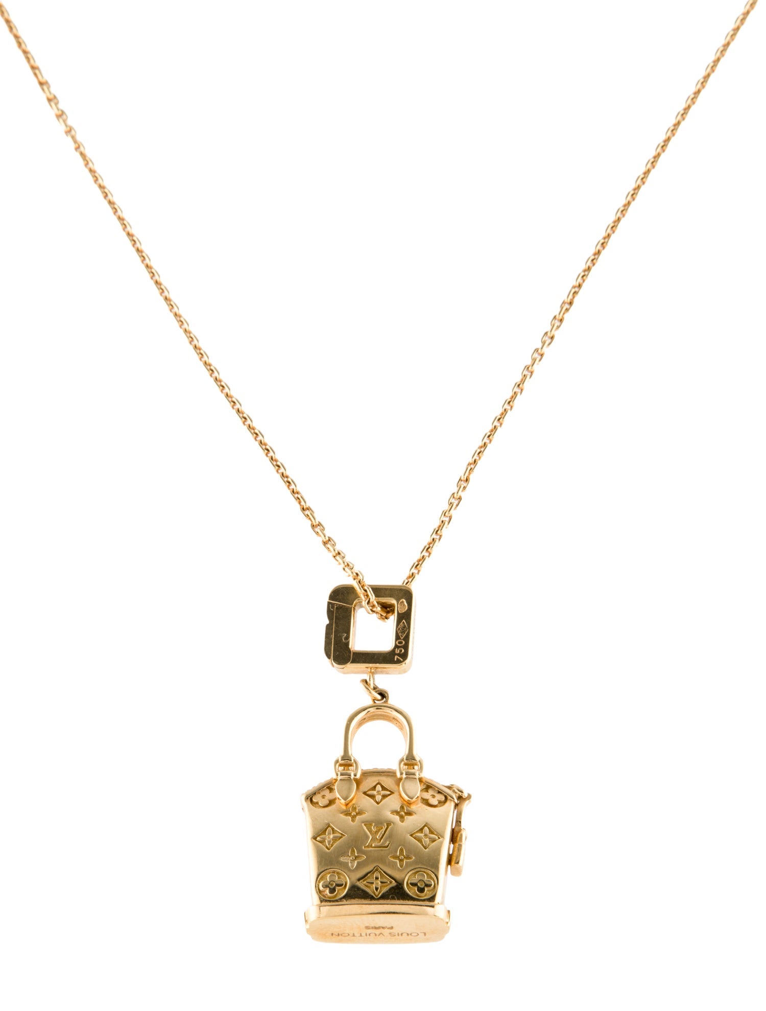 Louis Vuitton 18K Purse Charm Necklace