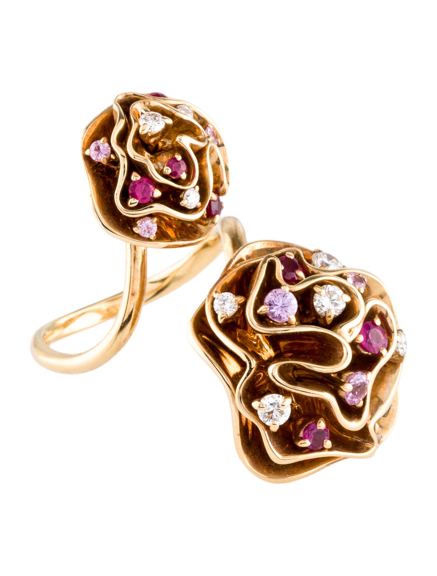 Louis Vuitton 18K Ruby, Sapphire & Diamond Louisette Ring